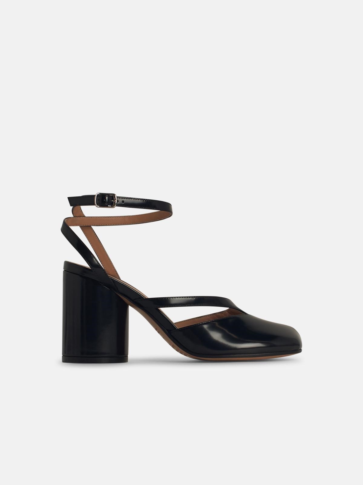 Maison Margiela 'tabi' Black Leather Sandals