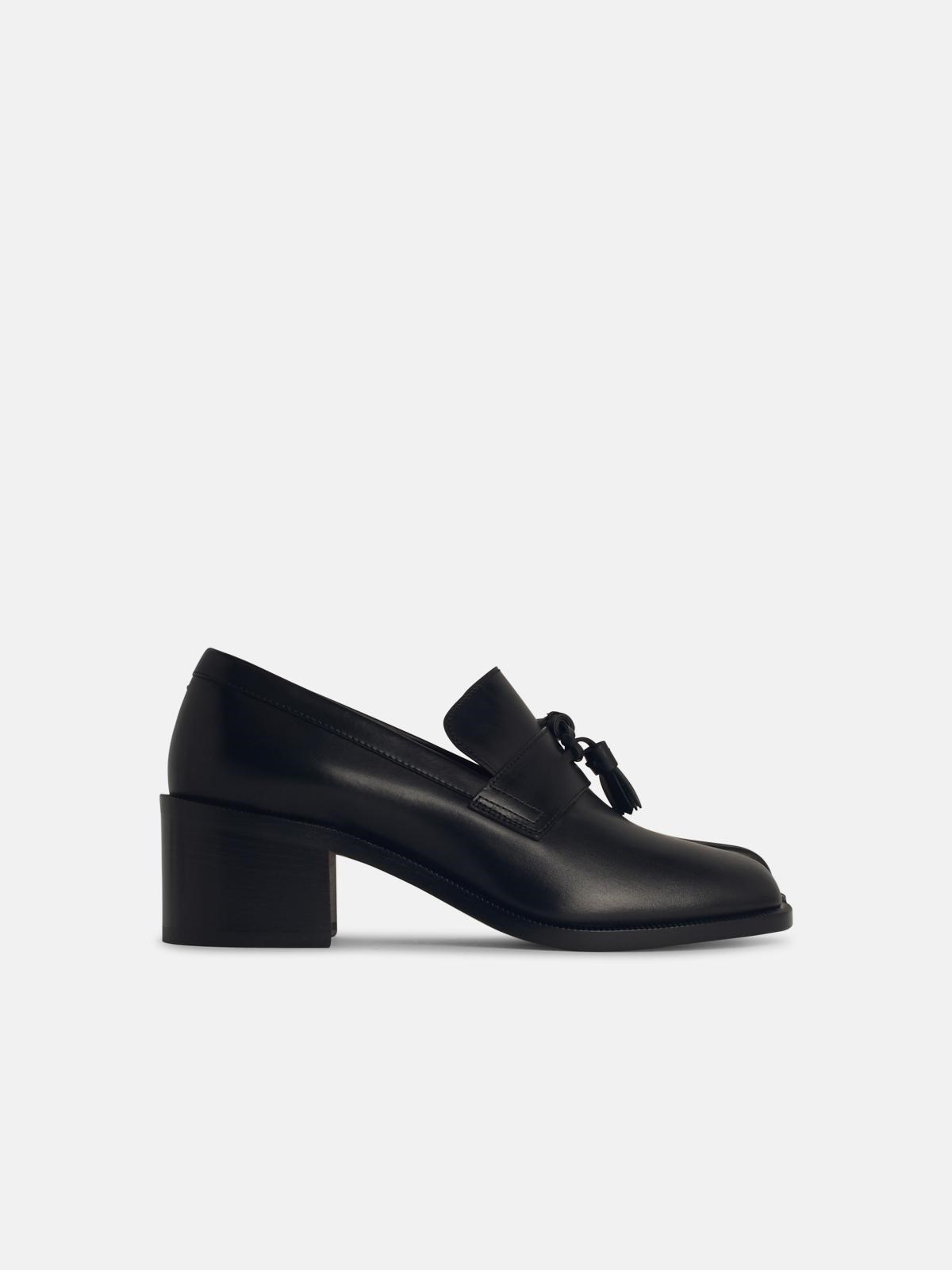 Maison Margiela 'tabi' Black Leather Loafers