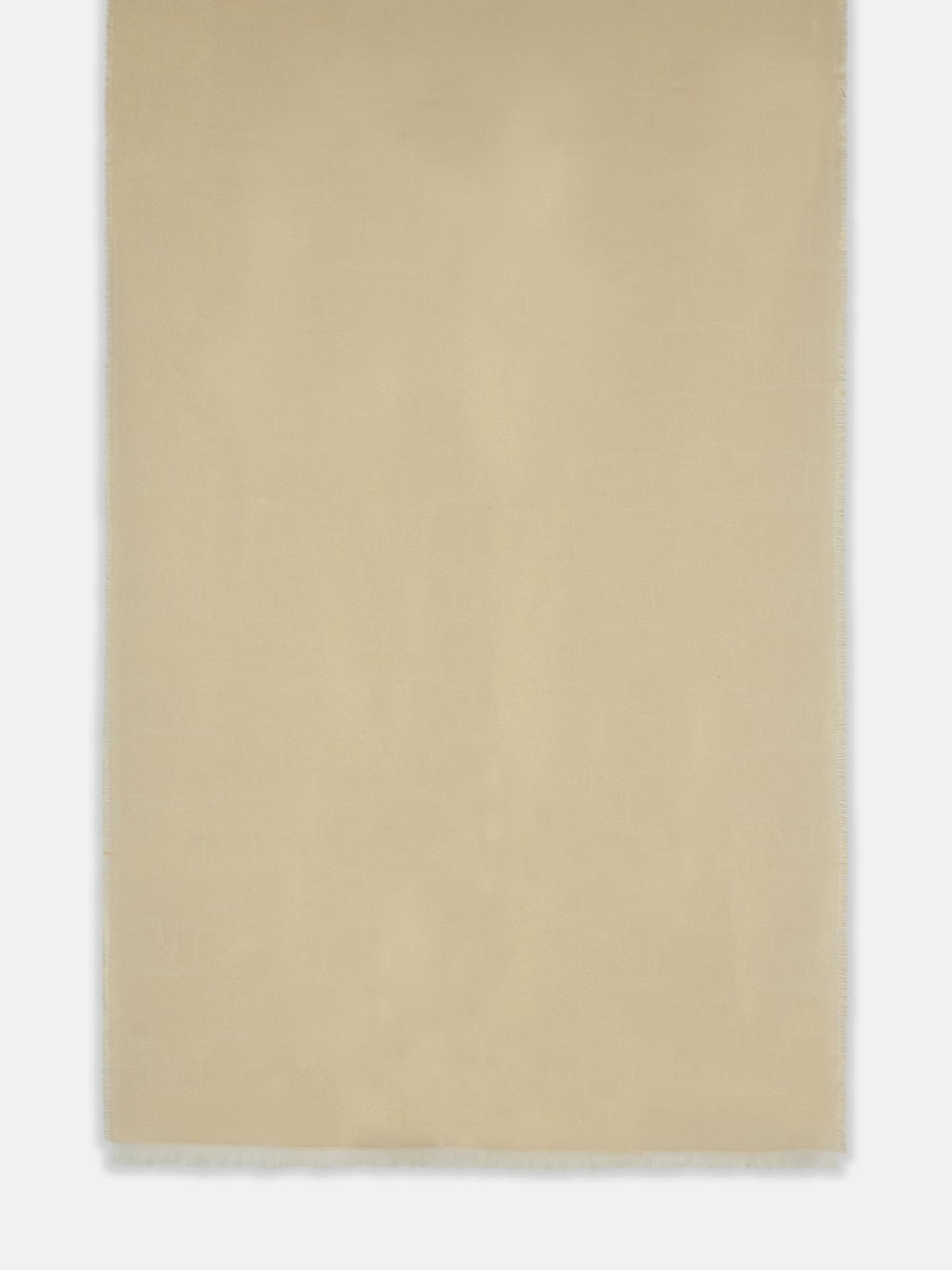 Max Mara 'whiskey' Beige Viscose Blend Scarf