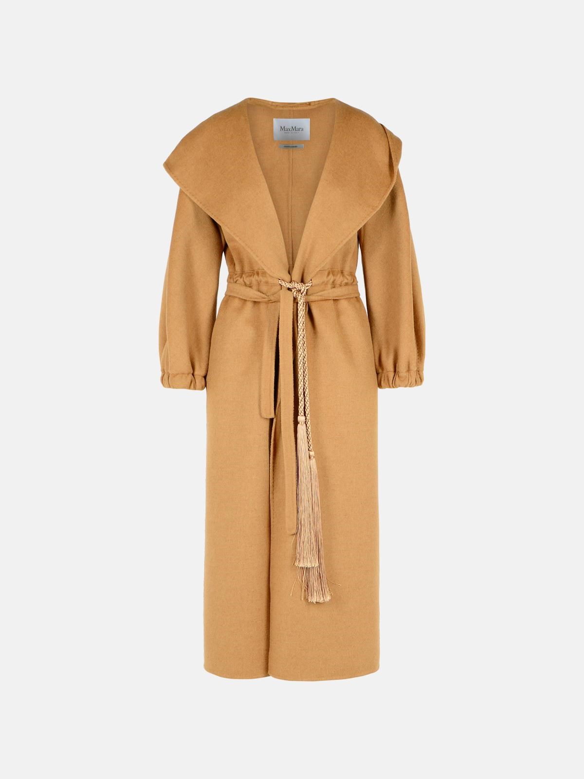 Max Mara 'natalin' Beige Camel Coat In Beige