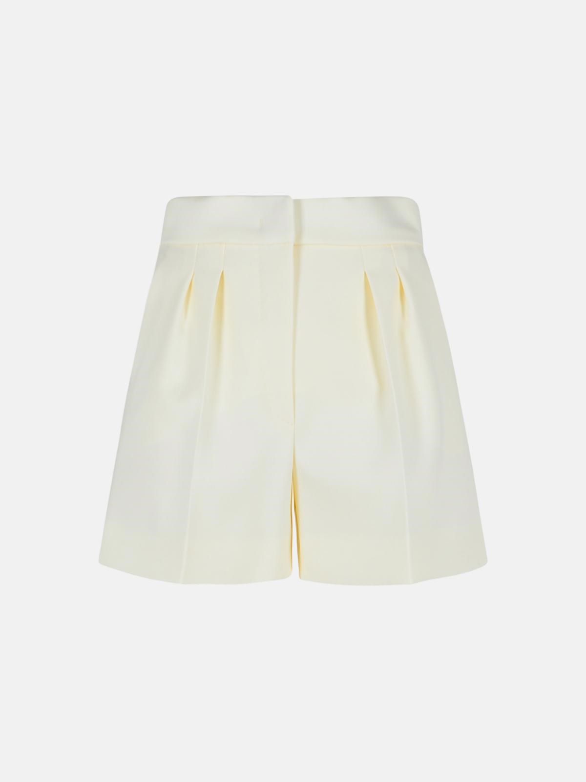 Max Mara 'zic' White Virgin Wool Pants In White