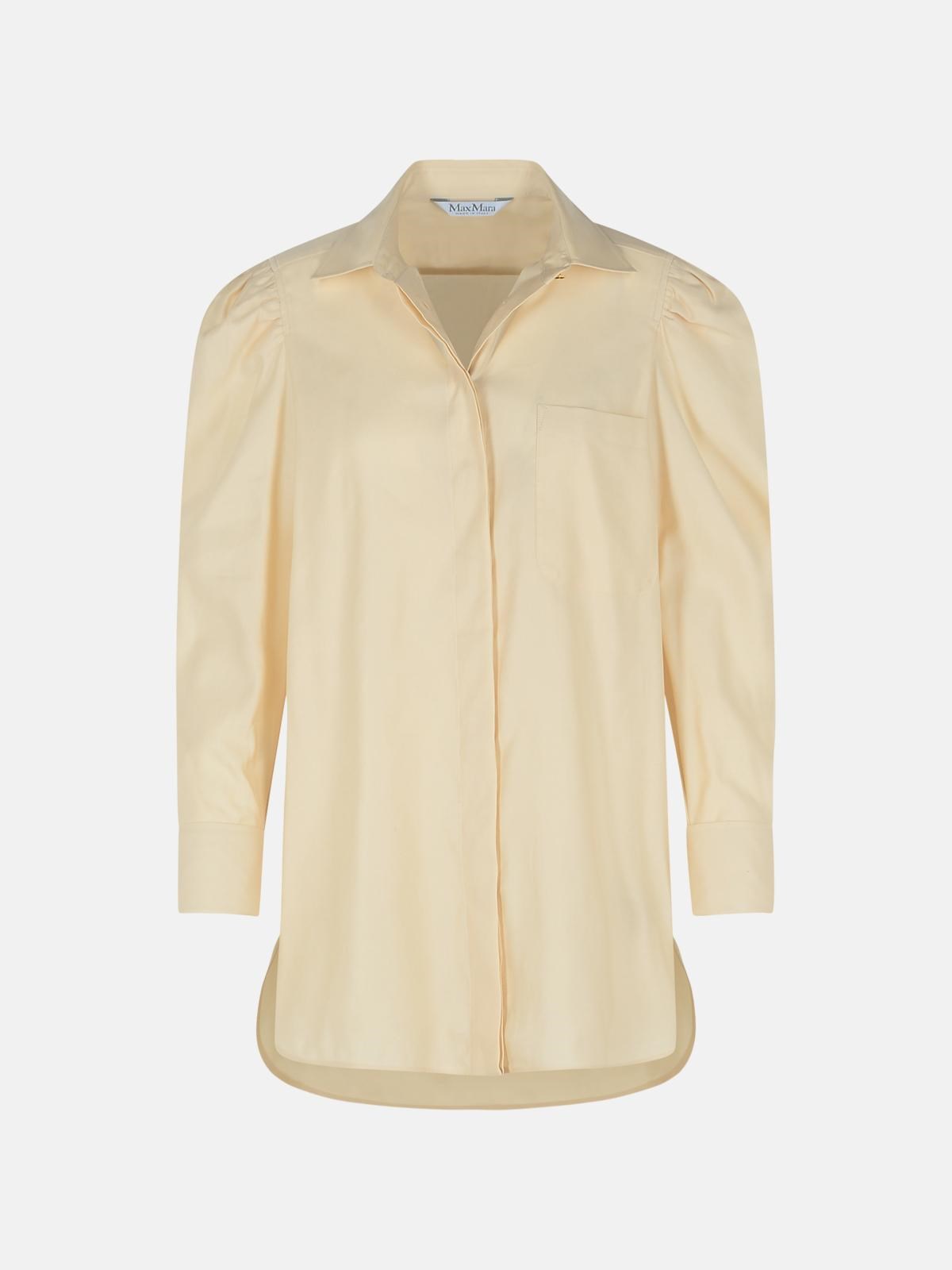 Max Mara 'faraday' Cream Cotton Shirt In Cream