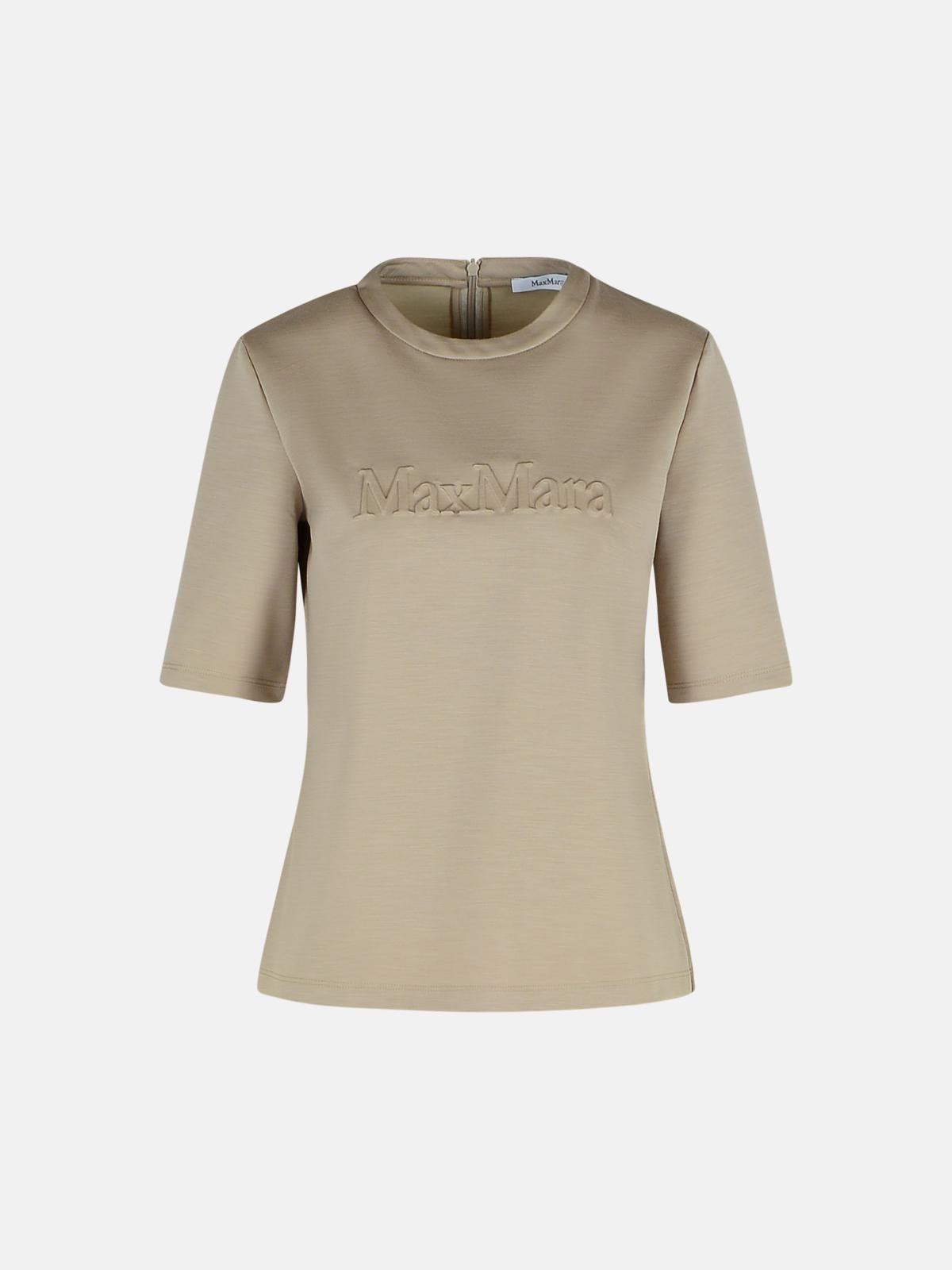 Max Mara 'peter' Beige Wool T-shirt