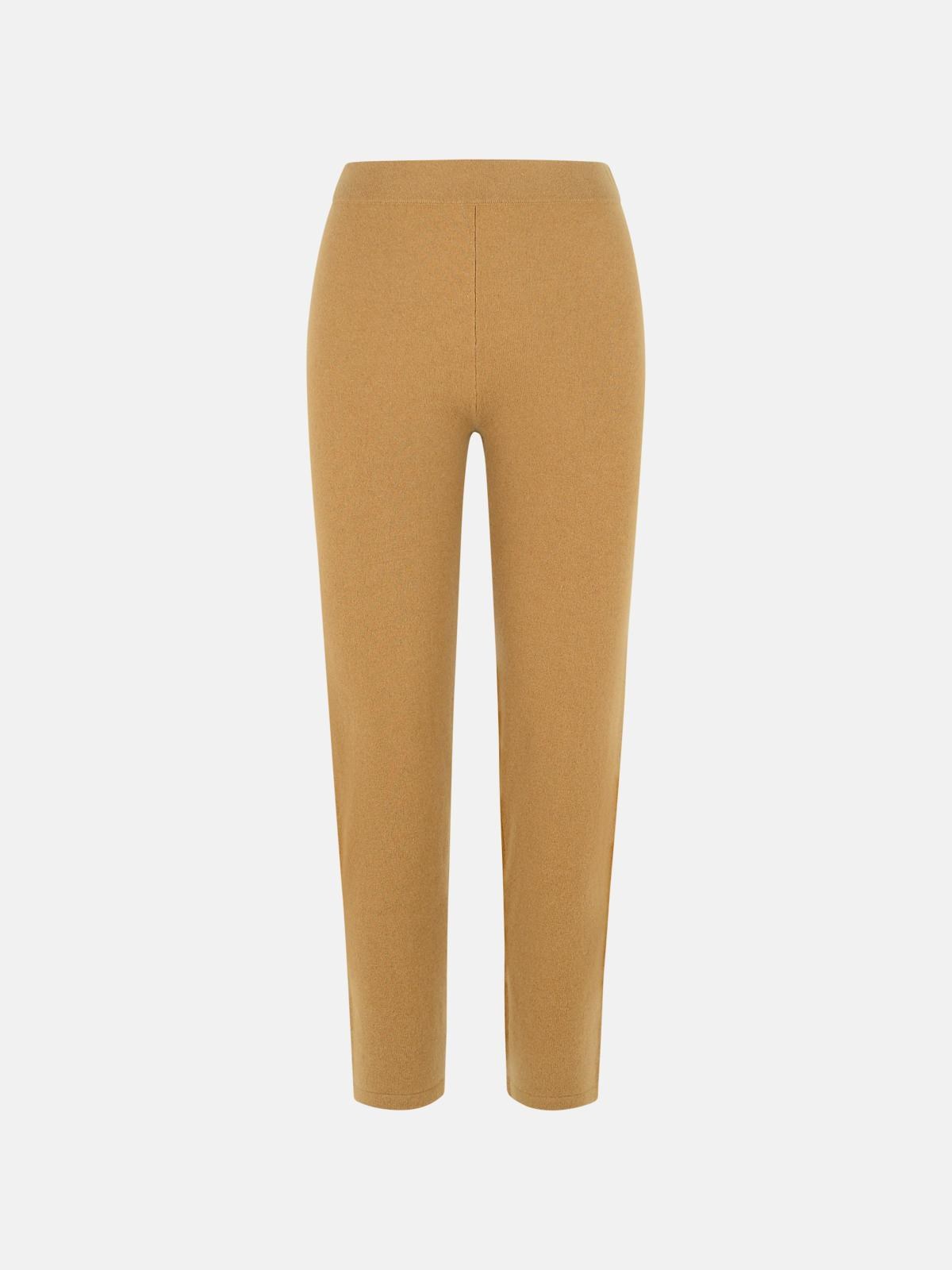 Max Mara Beige Cashmere Blend Trousers In Beige