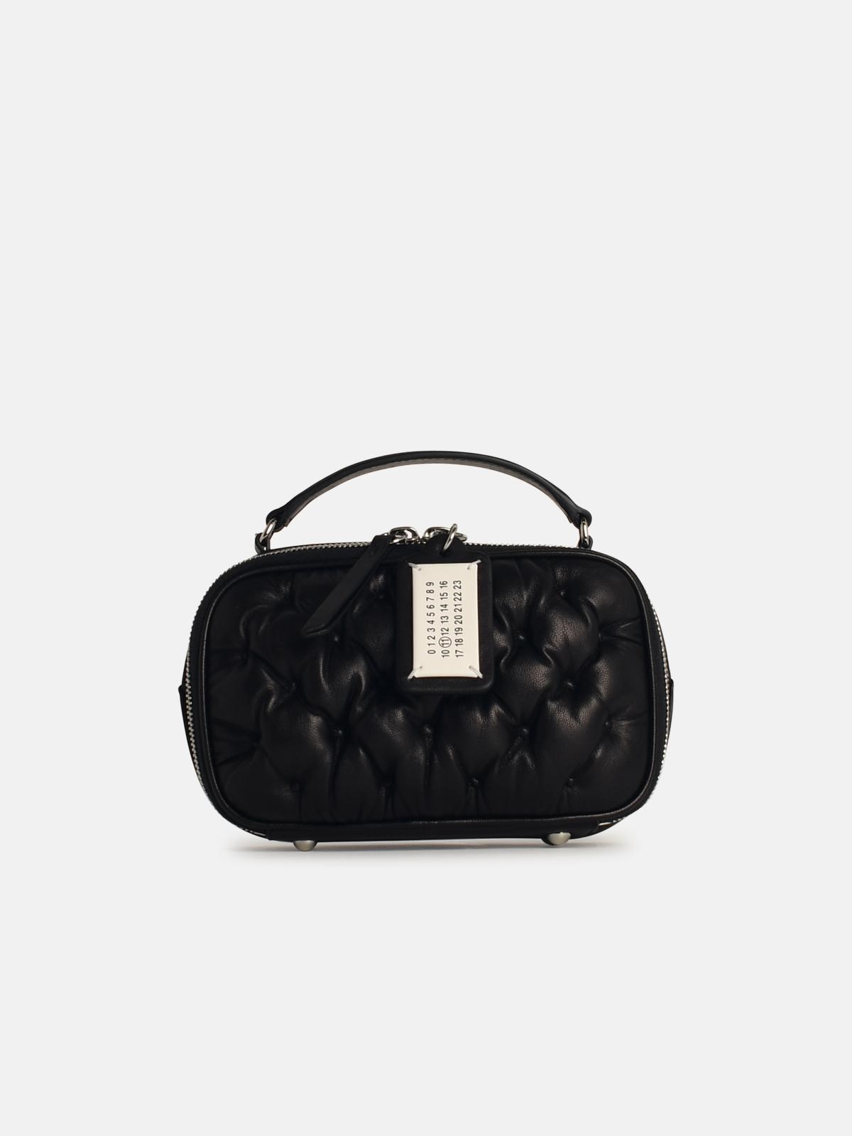 Maison Margiela 'glam Slam' Small Black Leather Crossbody Bag