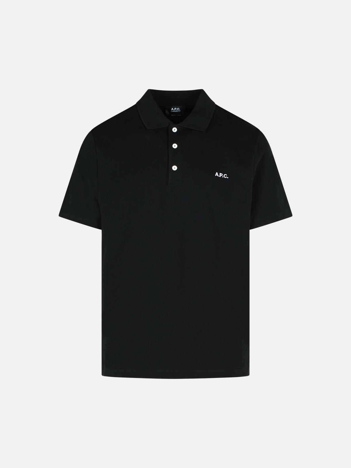 Apc 'gots' Black Cotton Polo Shirt