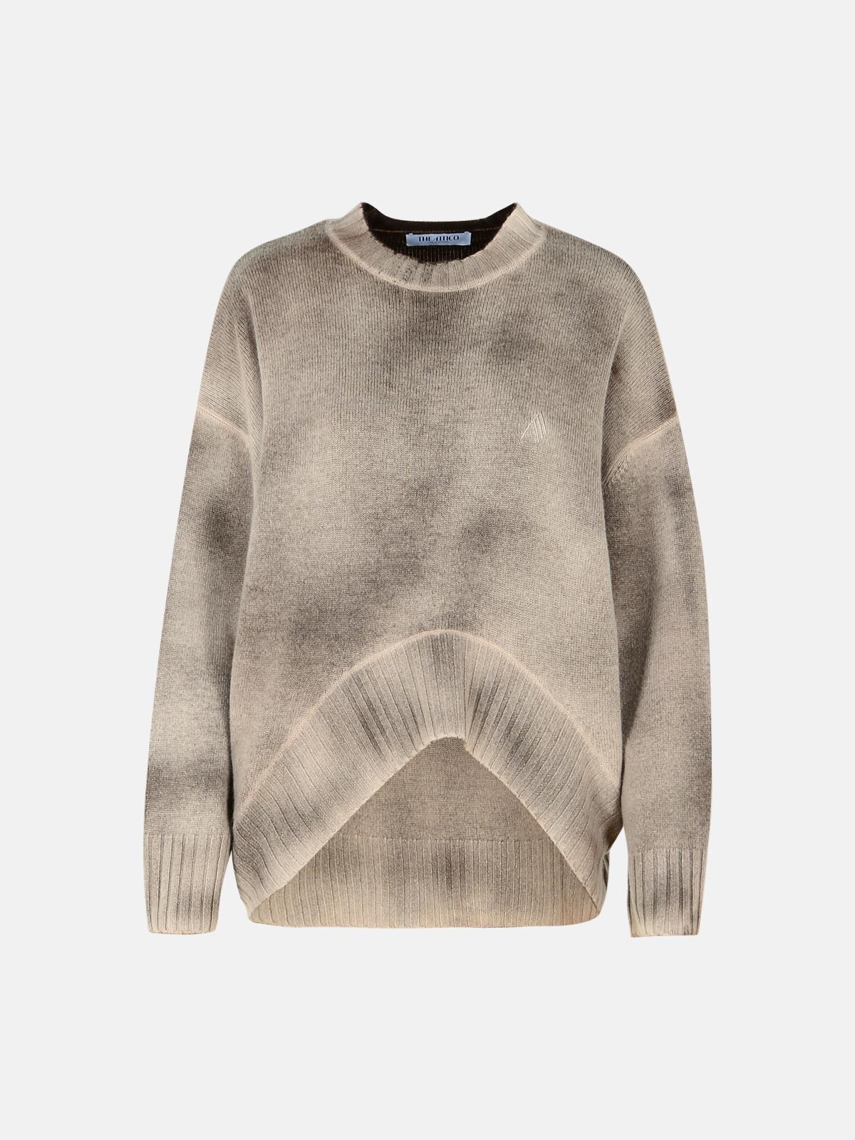Attico Brown Wool Blend Sweater In Brown