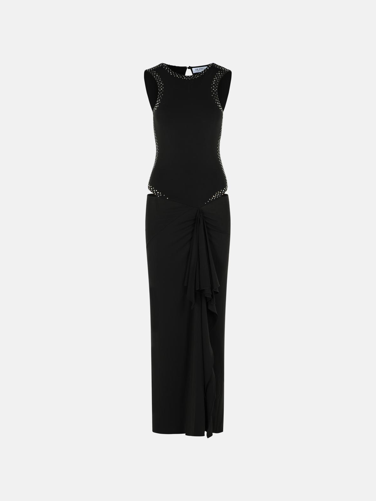 THE ATTICO Dress In Black Acetate Blend　THE ATTICO ドレス ブラック アセテート ブレンド THE