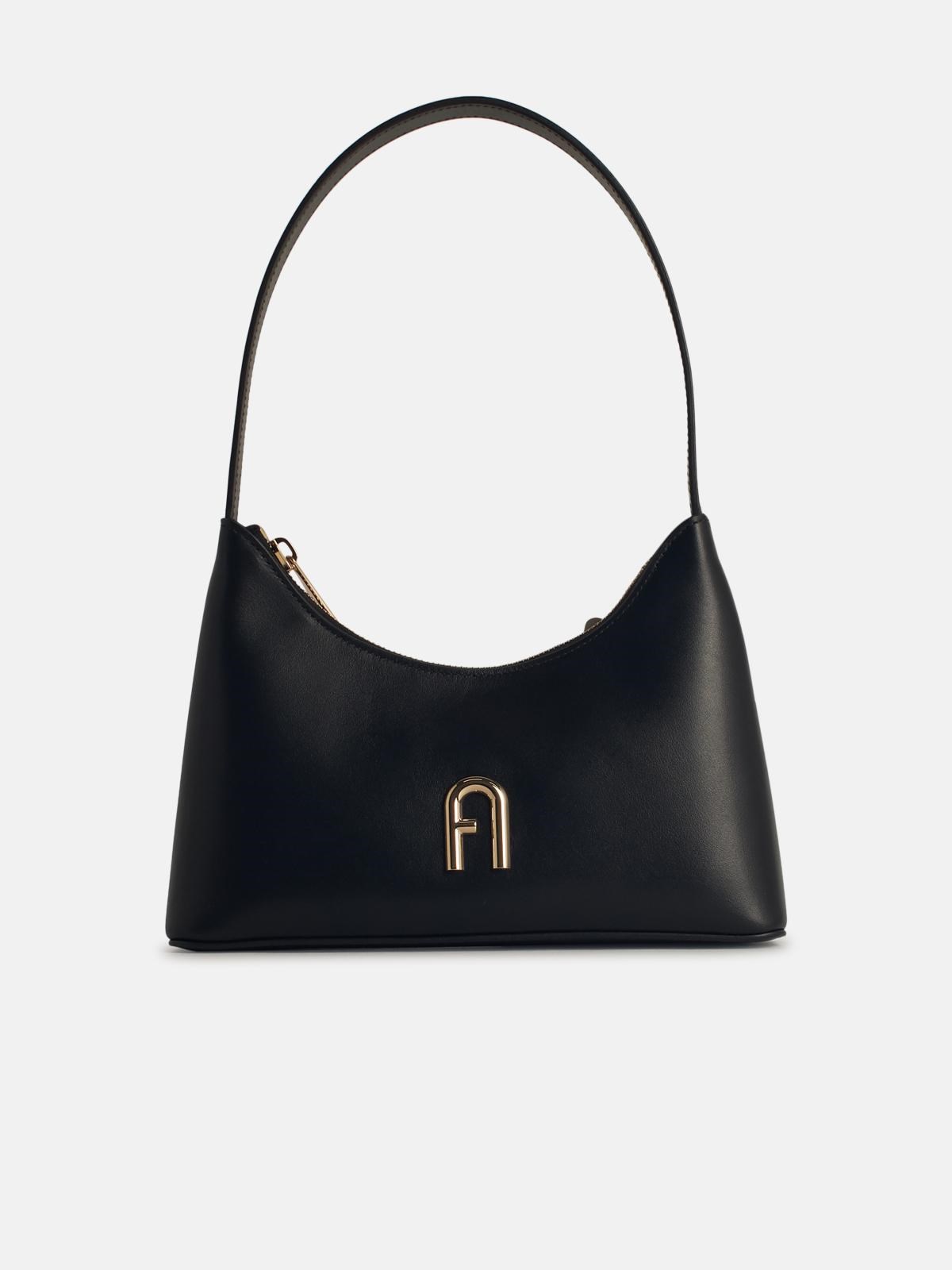 FURLA 'Hobo Diamante' Black Leather Bag