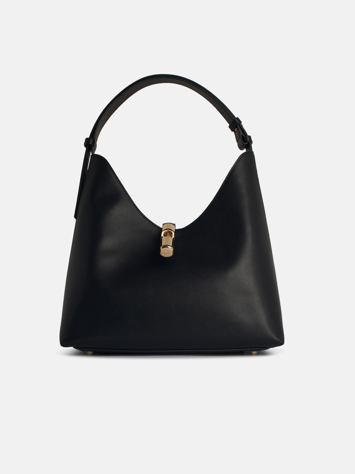 Furla 'hobo Goccia' Black Leather Bag