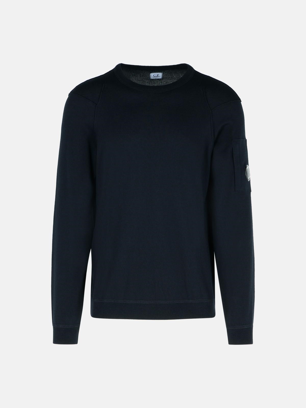 C.p. Company Blue Cotton Sweater In Blue