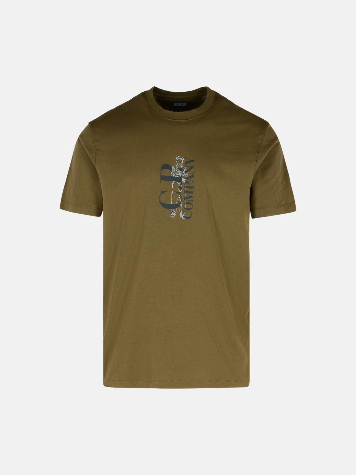 C.p. Company Green Cotton T-shirt In Green