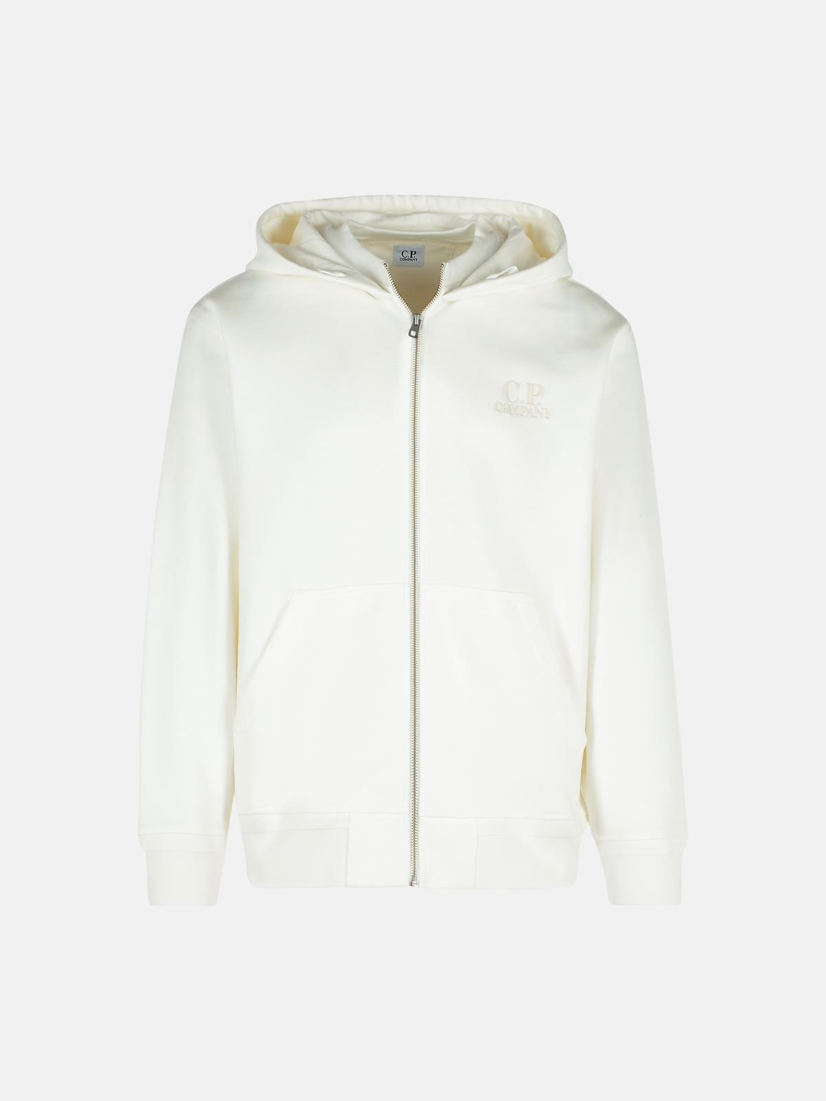 C.p. Company 'lens' White Cotton Sweatshirt