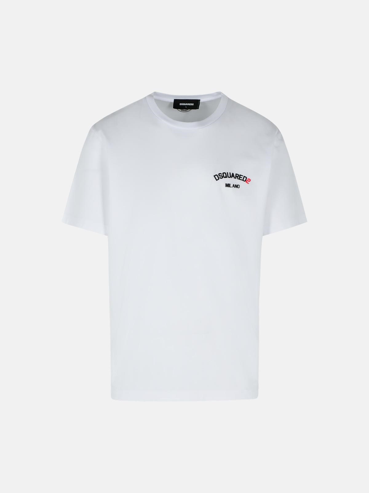 Dsquared2 White Cotton T-shirt