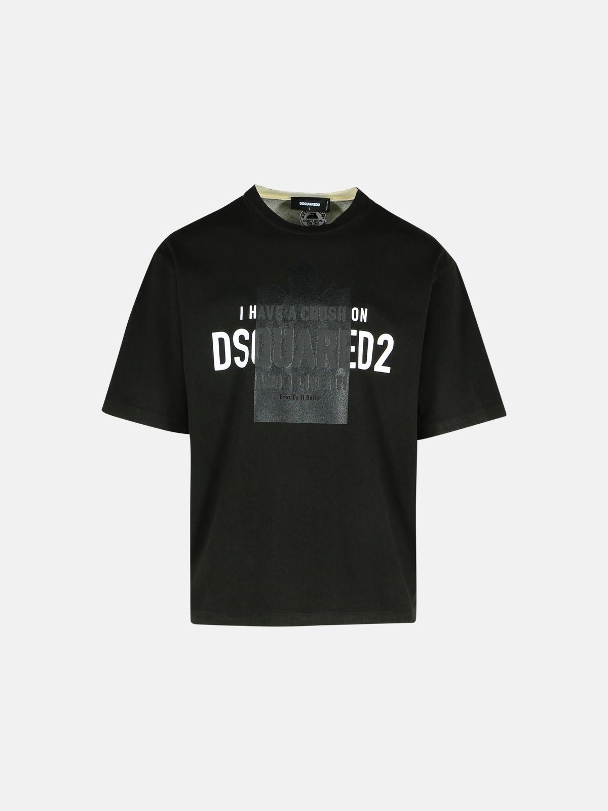 Dsquared2 Black Cotton T-shirt