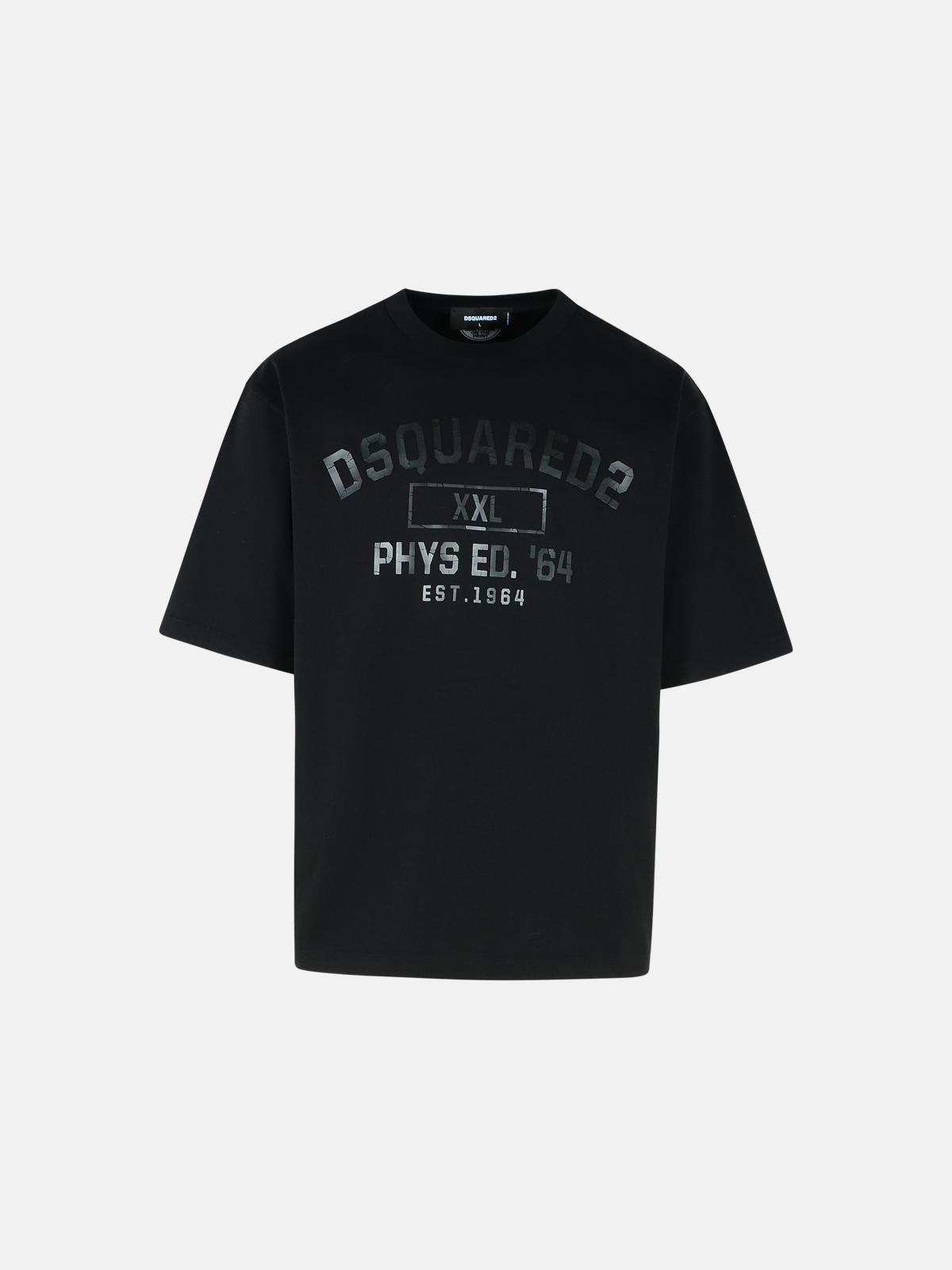 DSQUARED2 BLACK COTTON T-SHIRT