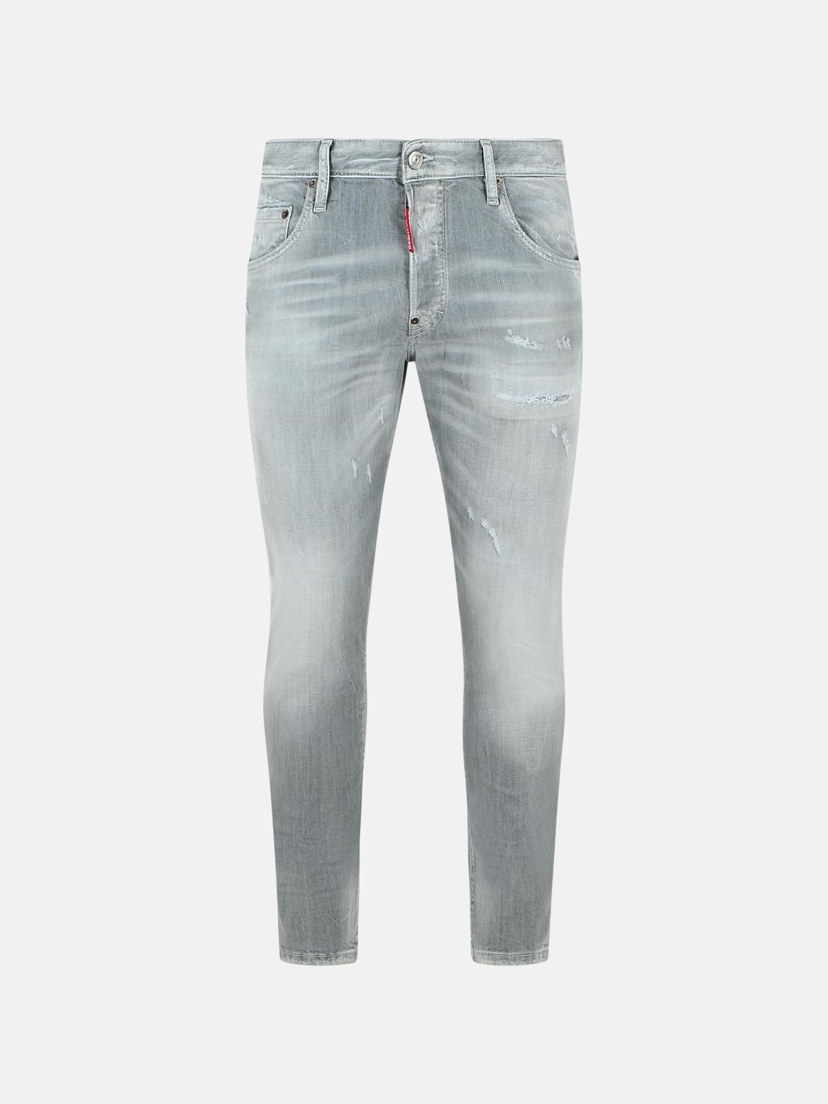 Dsquared2 'skater' Light Grey Cotton Jeans