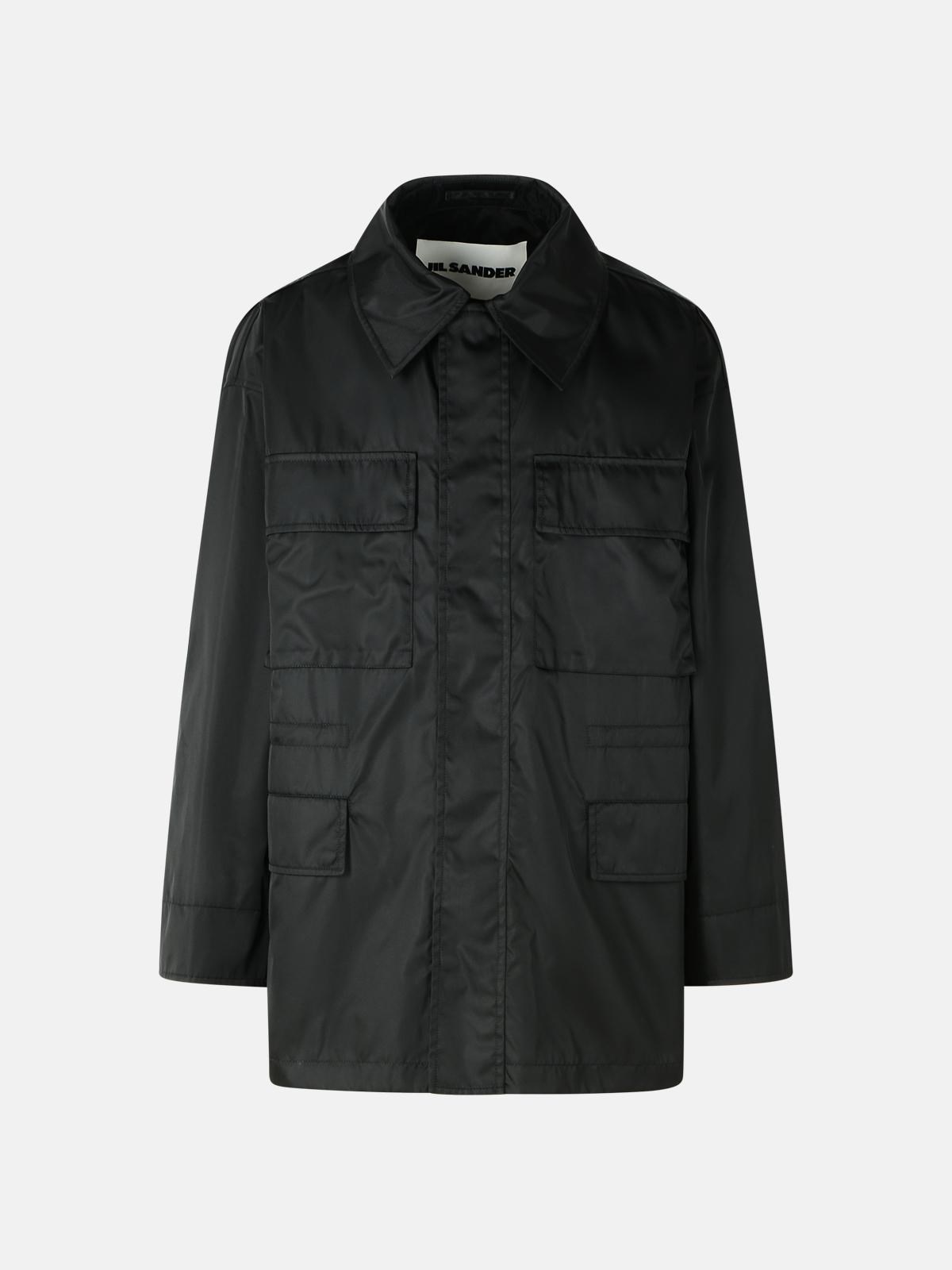 Jil Sander Black Polyamide Jacket In Black