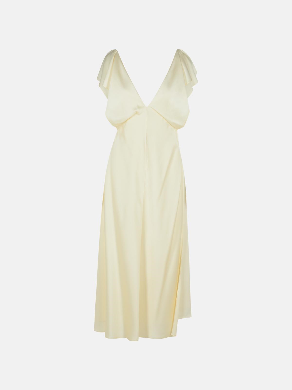 ワンピース Jil Sander Ivory viscose blend dress (J03CT0153J18270 102) Jil Sander Ivory Viscose Blend Dress () IFCHIC.COM