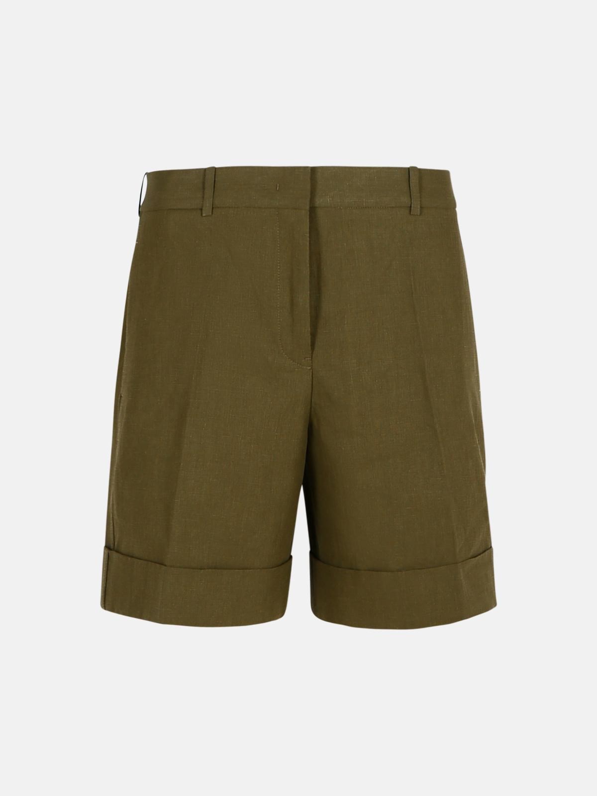 JIL SANDER Green Linen Shorts　JIL SANDER グリーン リネン ショーツ JIL