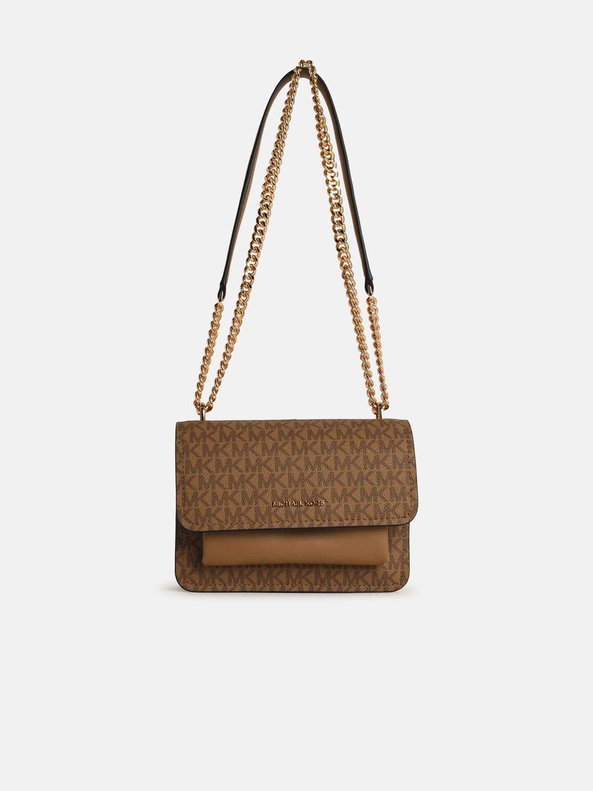 MICHAEL MICHAEL KORS 'Claire' Beige Leather Crossbody Bag