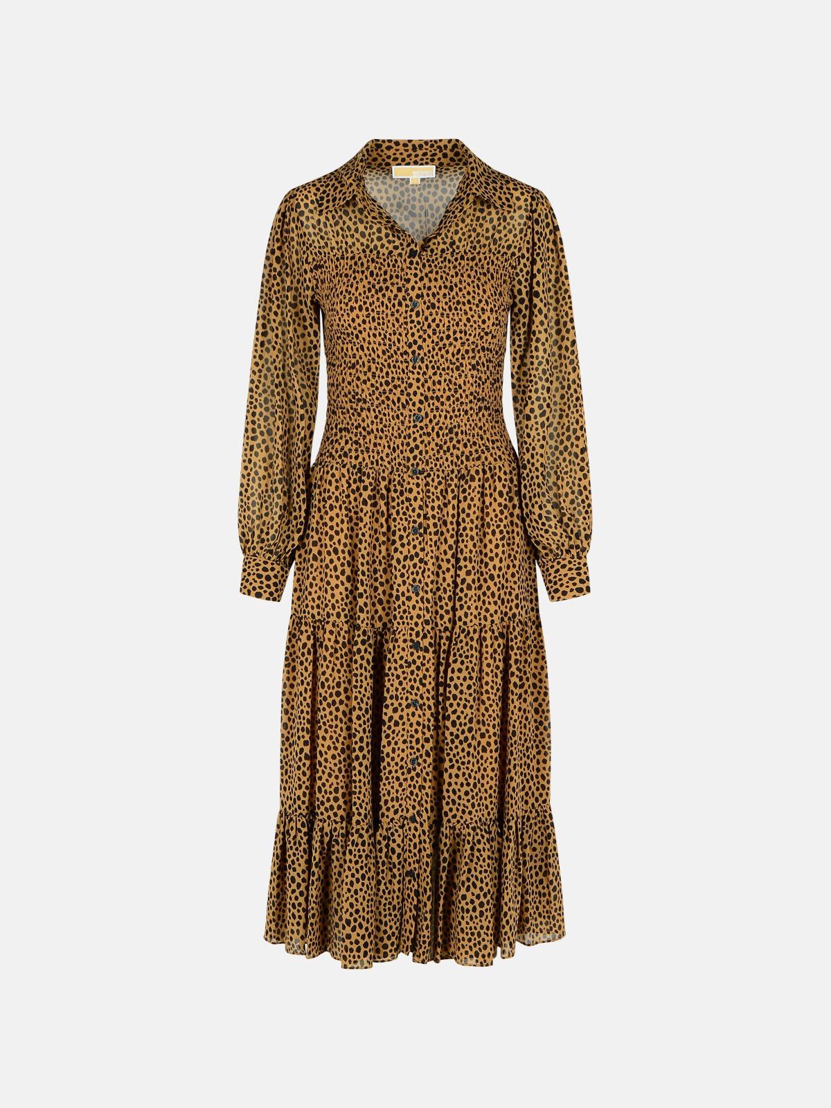 Michael Michael Kors 'leopardato' Brown Polyester Dress