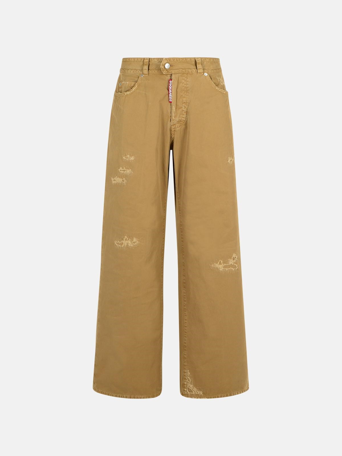 Dsquared2 '9 To 5' Beige Cotton Pants