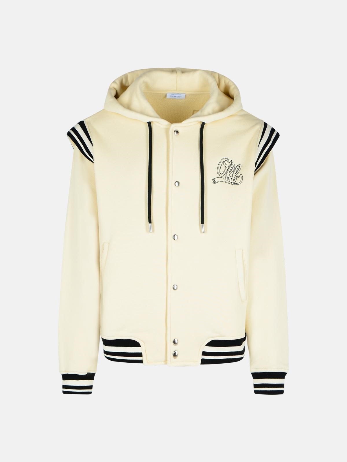 Off-white 'varsity' Cream Cotton Jacket