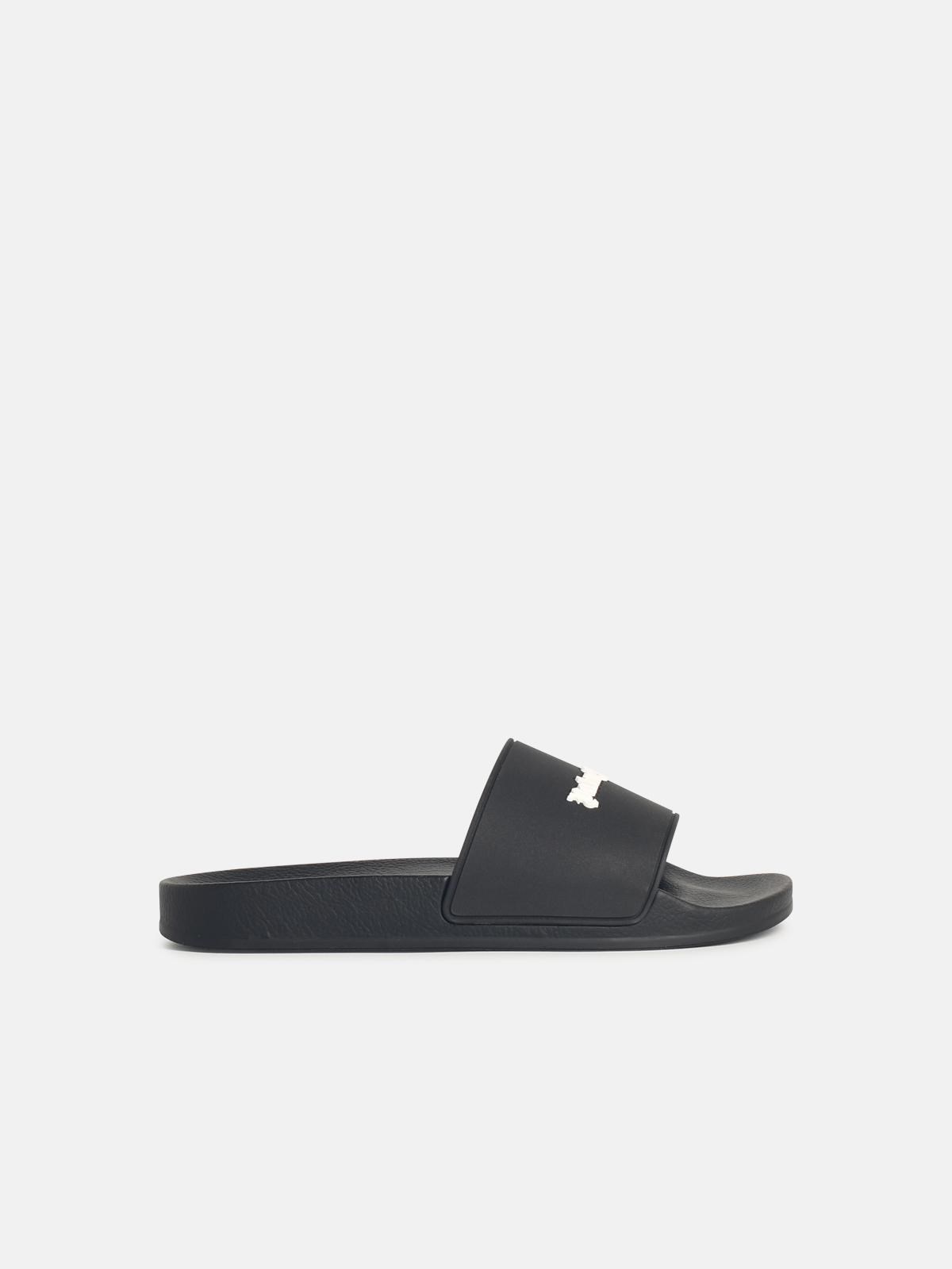 Palm Angels Logo-print Sandals In Black