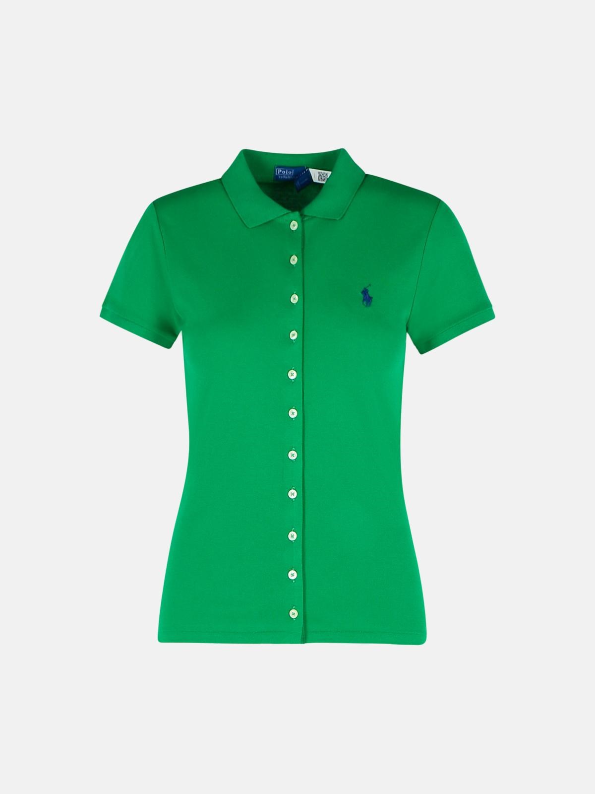Polo Ralph Lauren Polo Shirt In Green Cotton In Green