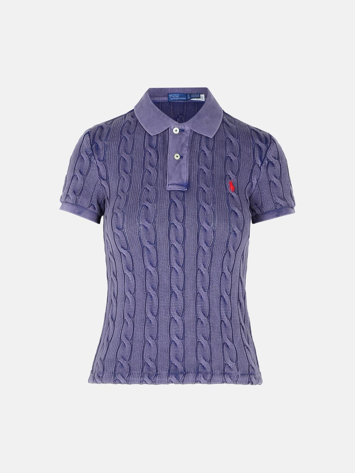 Polo Ralph Lauren Navy Cotton Polo Shirt In Navy