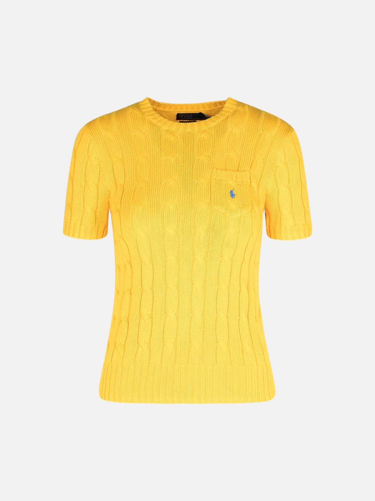 POLO RALPH LAUREN YELLOW COTTON SWEATER