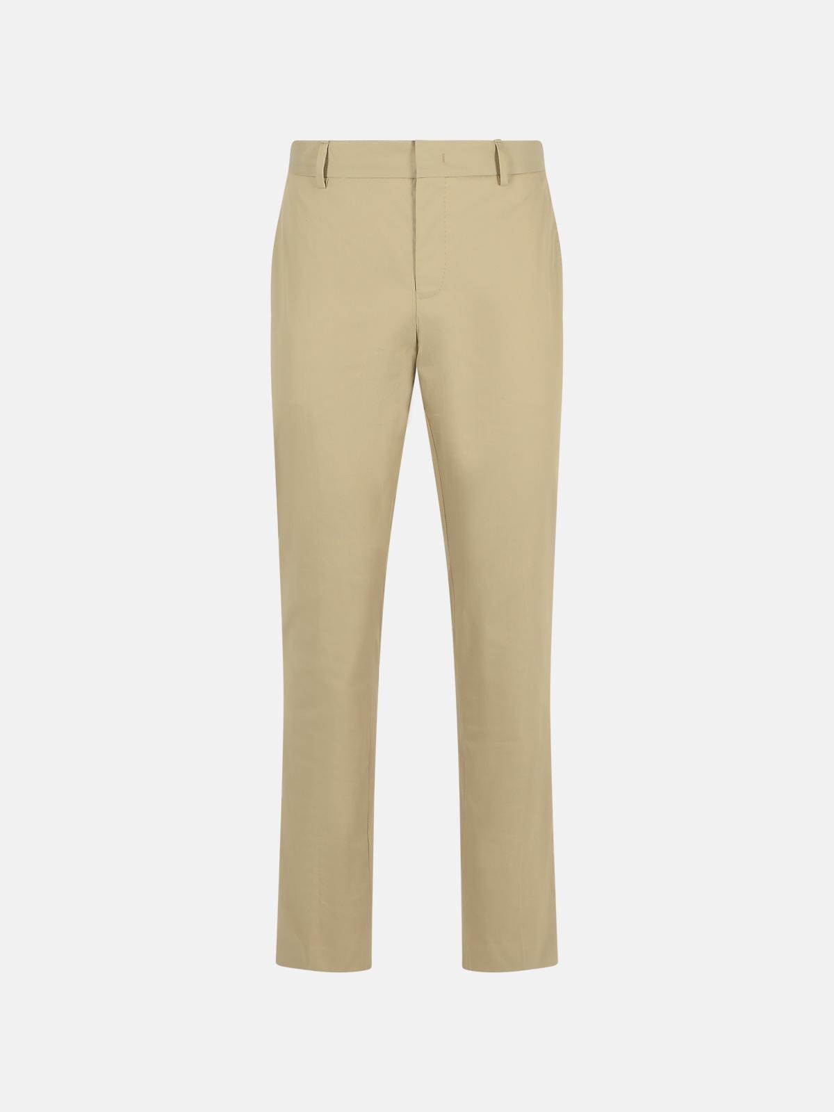 Pt Torino 'epsilo' Beige Cotton Blend Pants In Beige