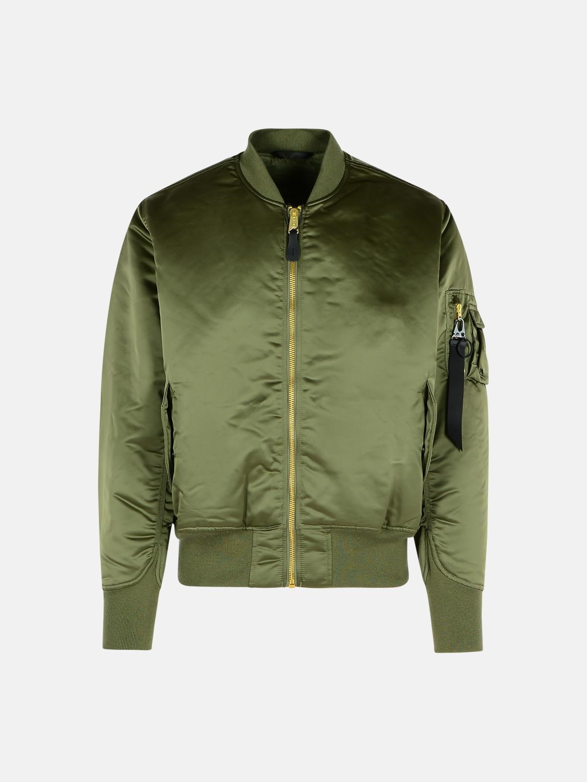 Alpha Industries 'flight' Green Nylon Bomber Jacket In Green