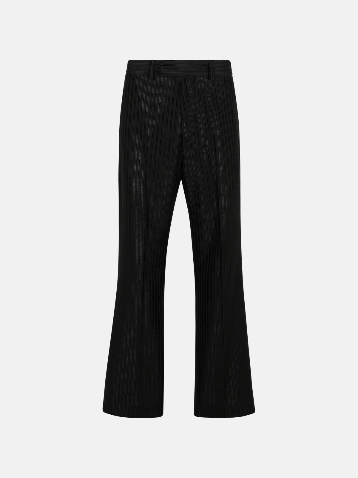 Amiri Black Viscose Blend Trousers In Black