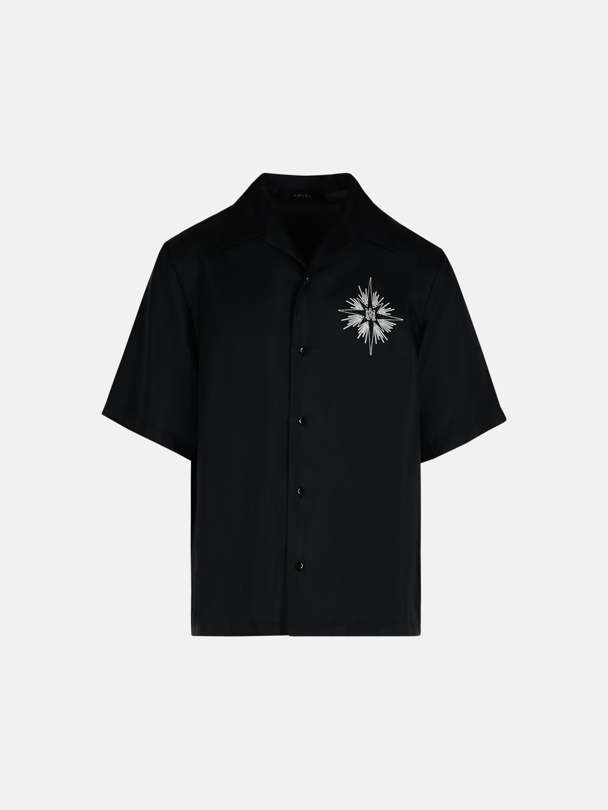 Amiri 'starbus' Black Silk Shirt In Black
