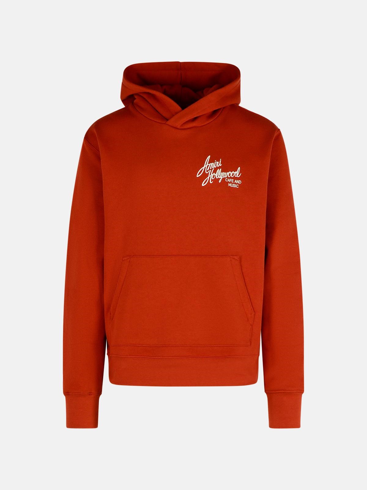 Amiri 'hollywood' Orange Cotton Sweatshirt In Orange