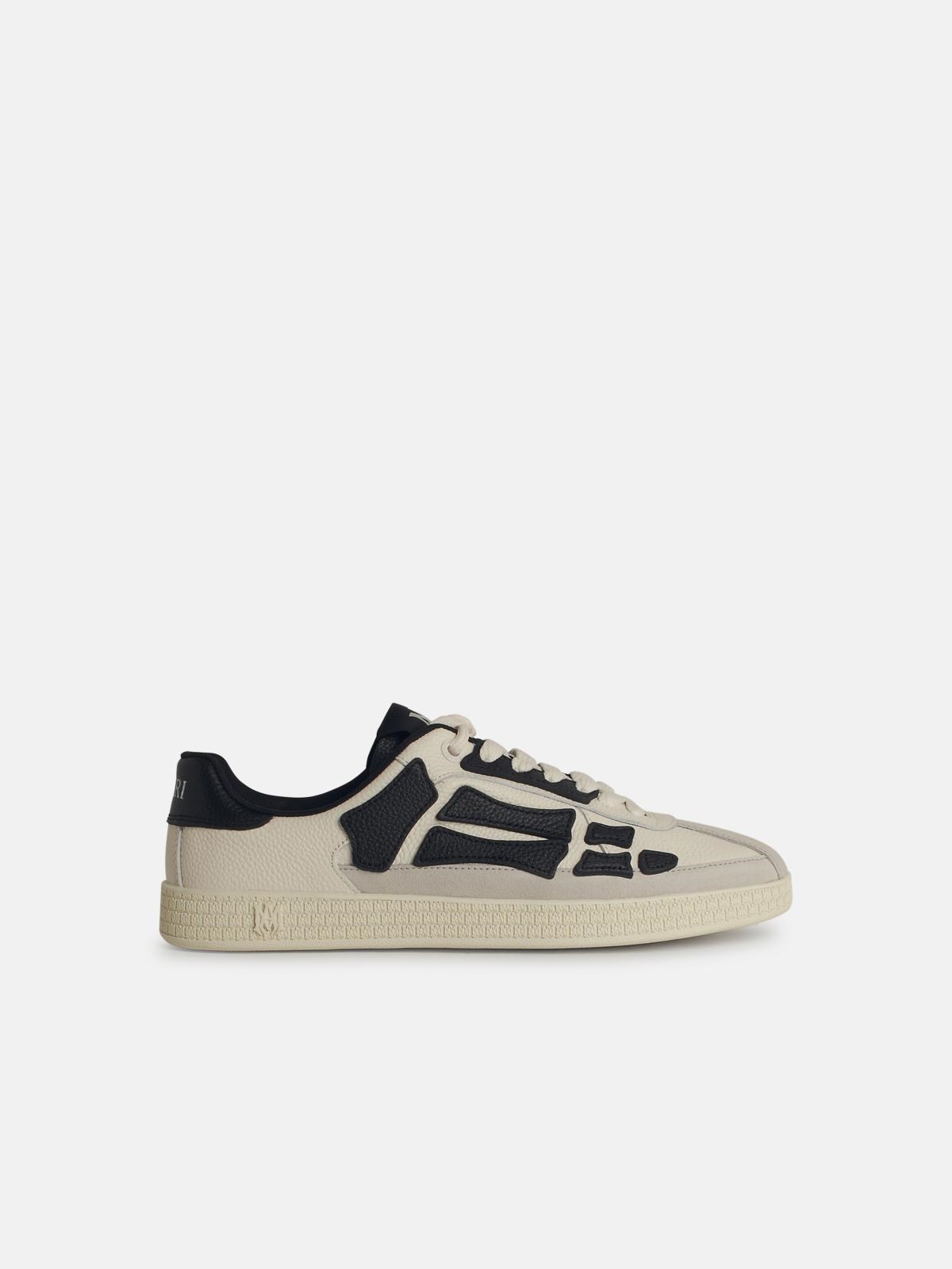 Amiri 'pacific Bone' Black Leather Sneakers