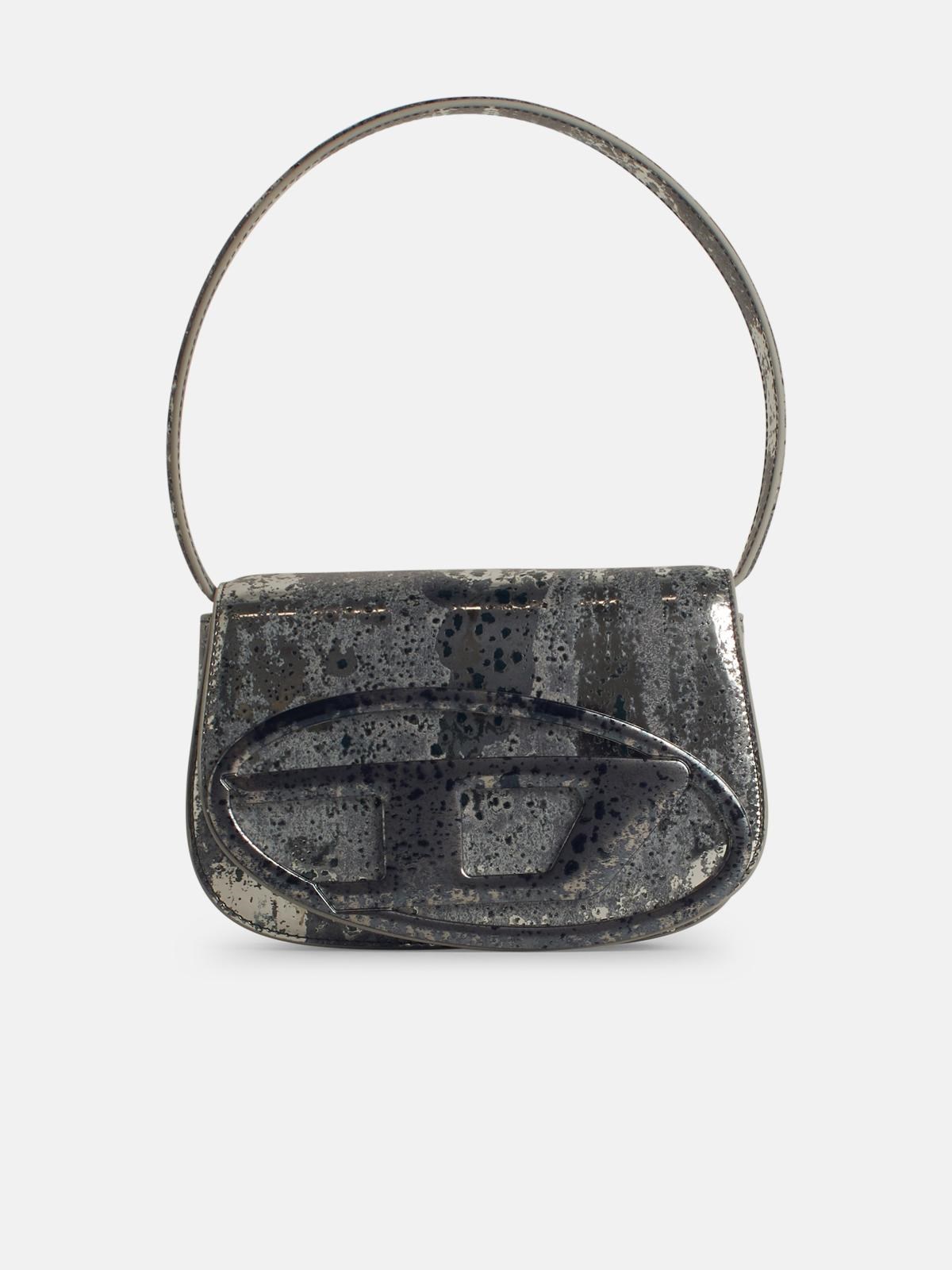 Diesel '1dr' Silver Polyurethane Bag
