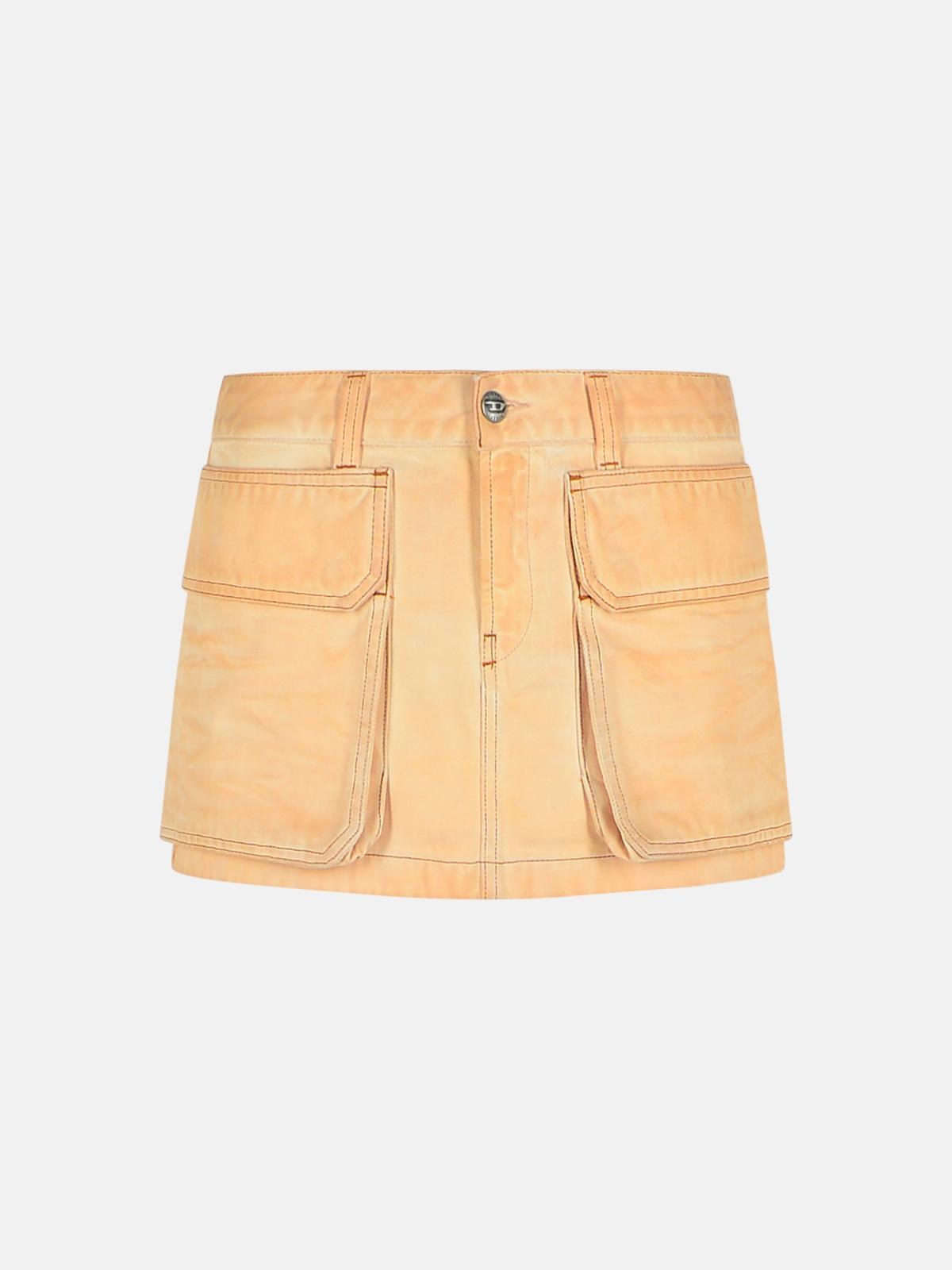 DIESEL Beige Cotton Miniskirt　DIESEL ベージュ コットン ミニスカート DIESEL