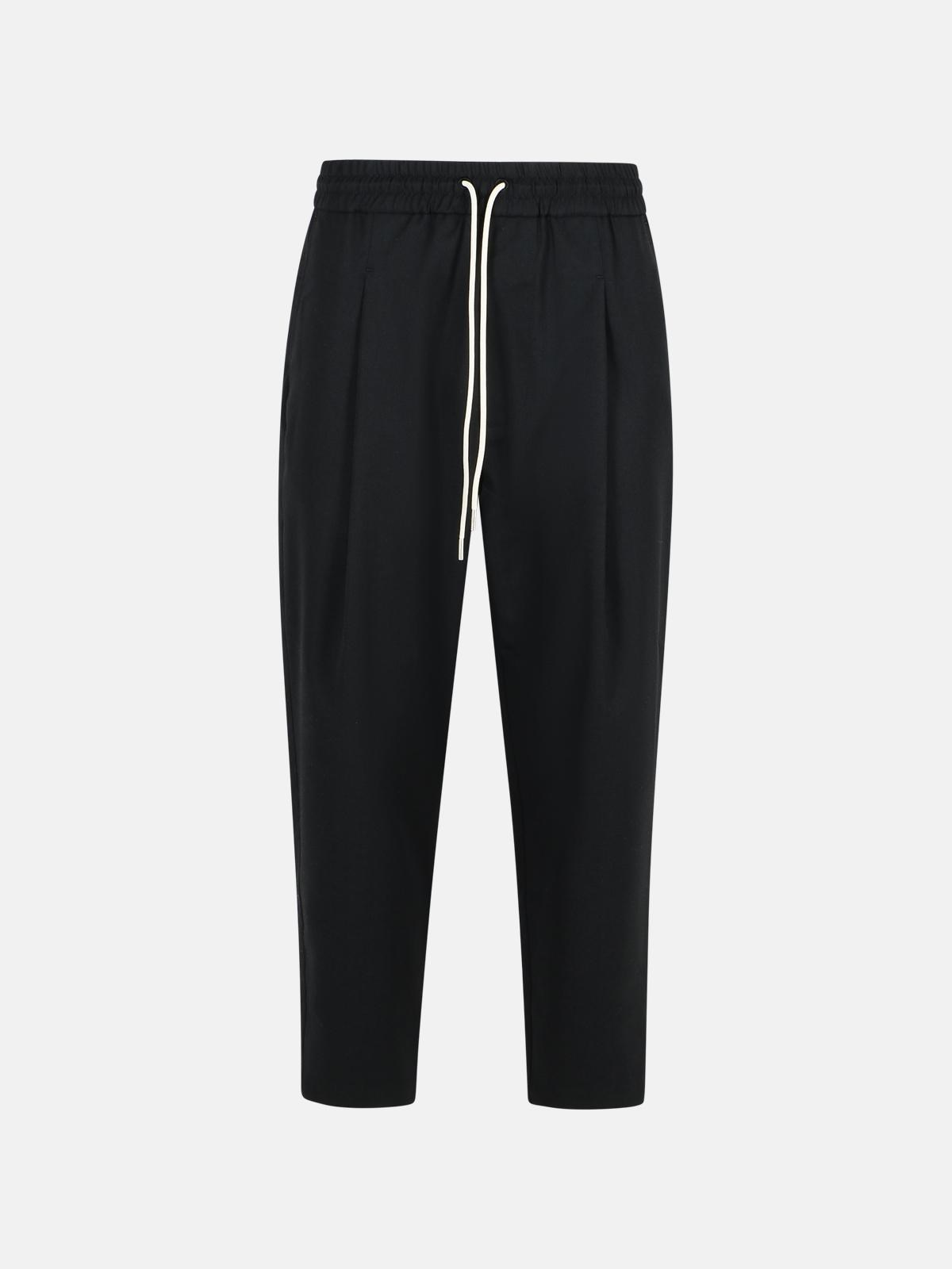 DROLE DE MONSIEUR 'Jogger' Black Cotton Pants