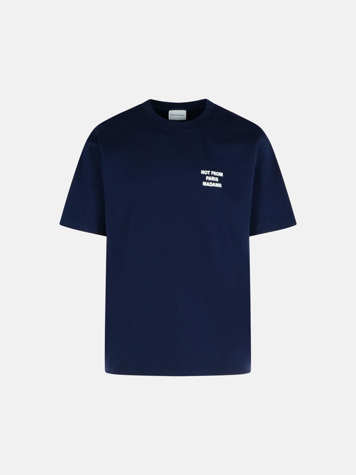 Drôle De Monsieur Navy Cotton T-shirt