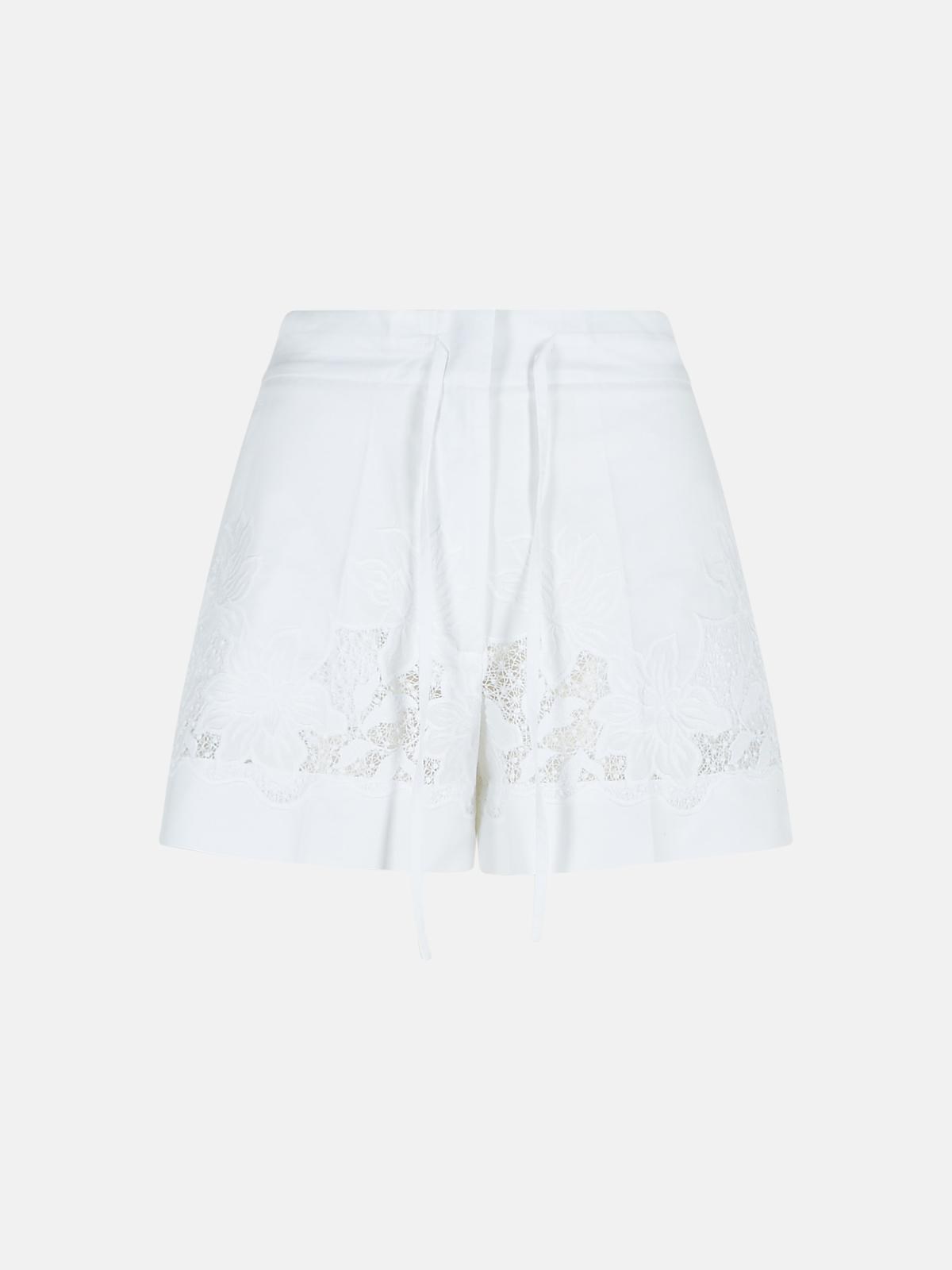 P.a.r.o.s.h White Cotton Bermuda Shorts In White