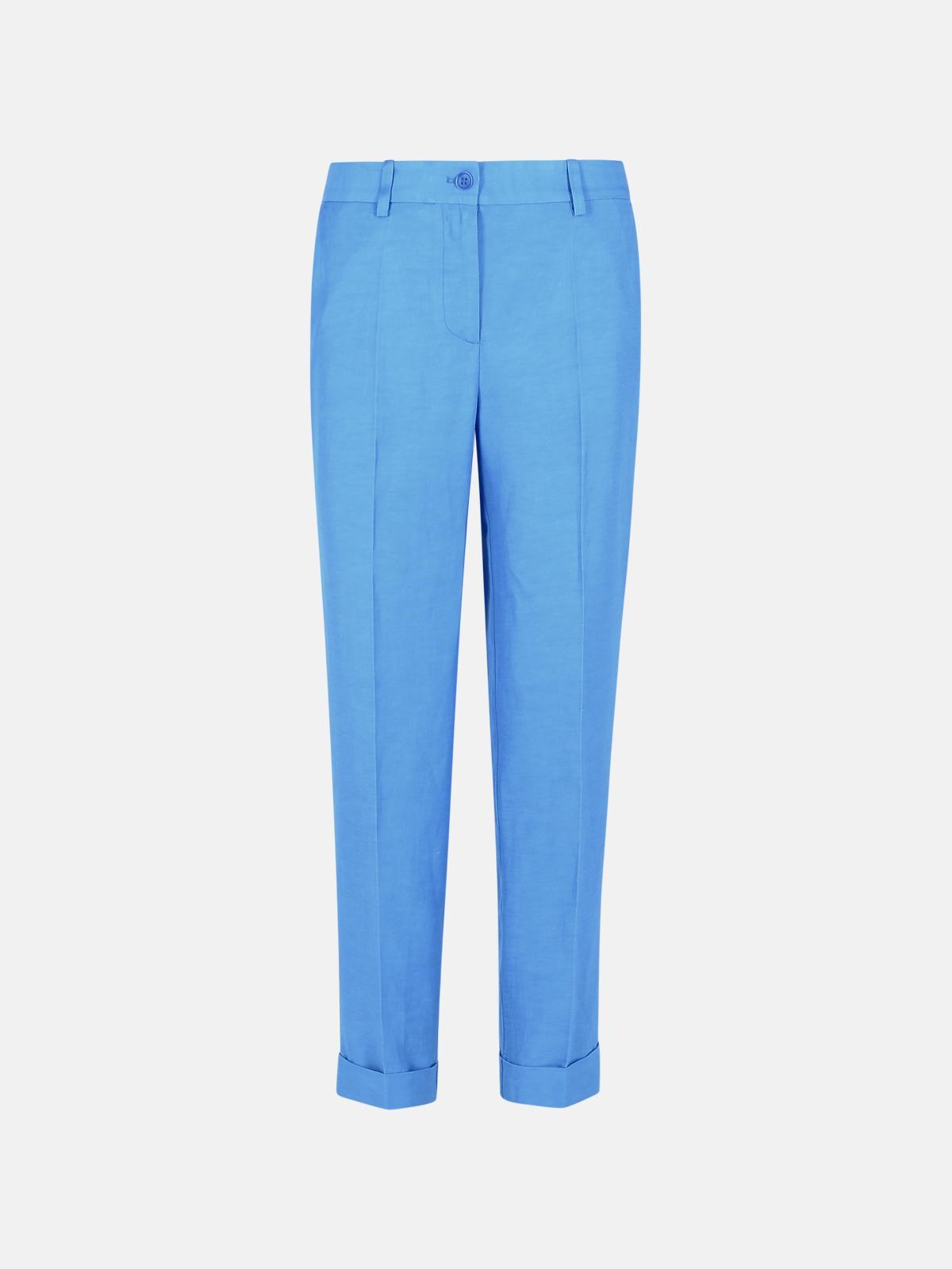 P.a.r.o.s.h Light Blue Viscose Blend Trousers In Light Blue