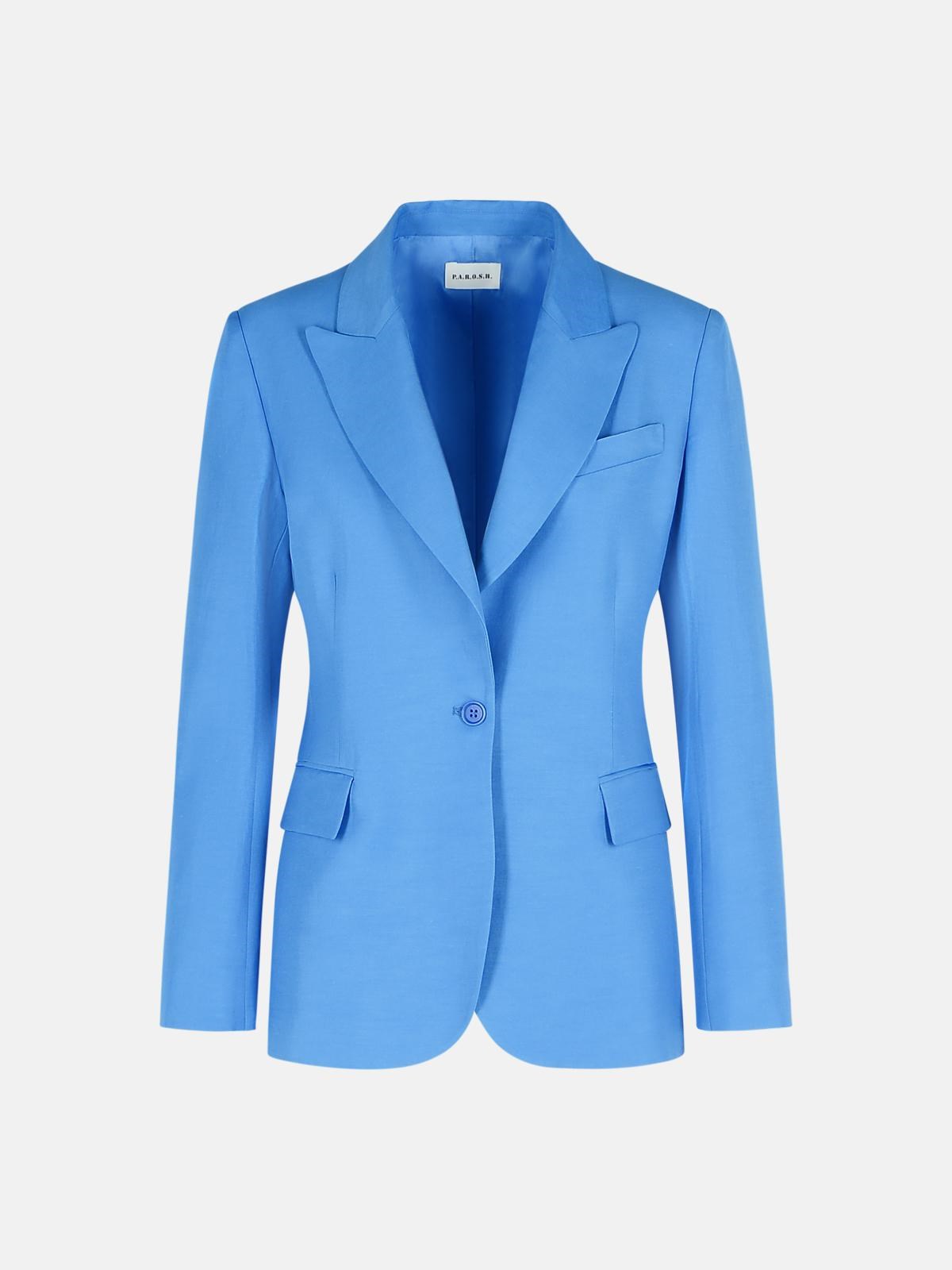 P.a.r.o.s.h Blazer In Light Blue Viscose Blend In Light Blue