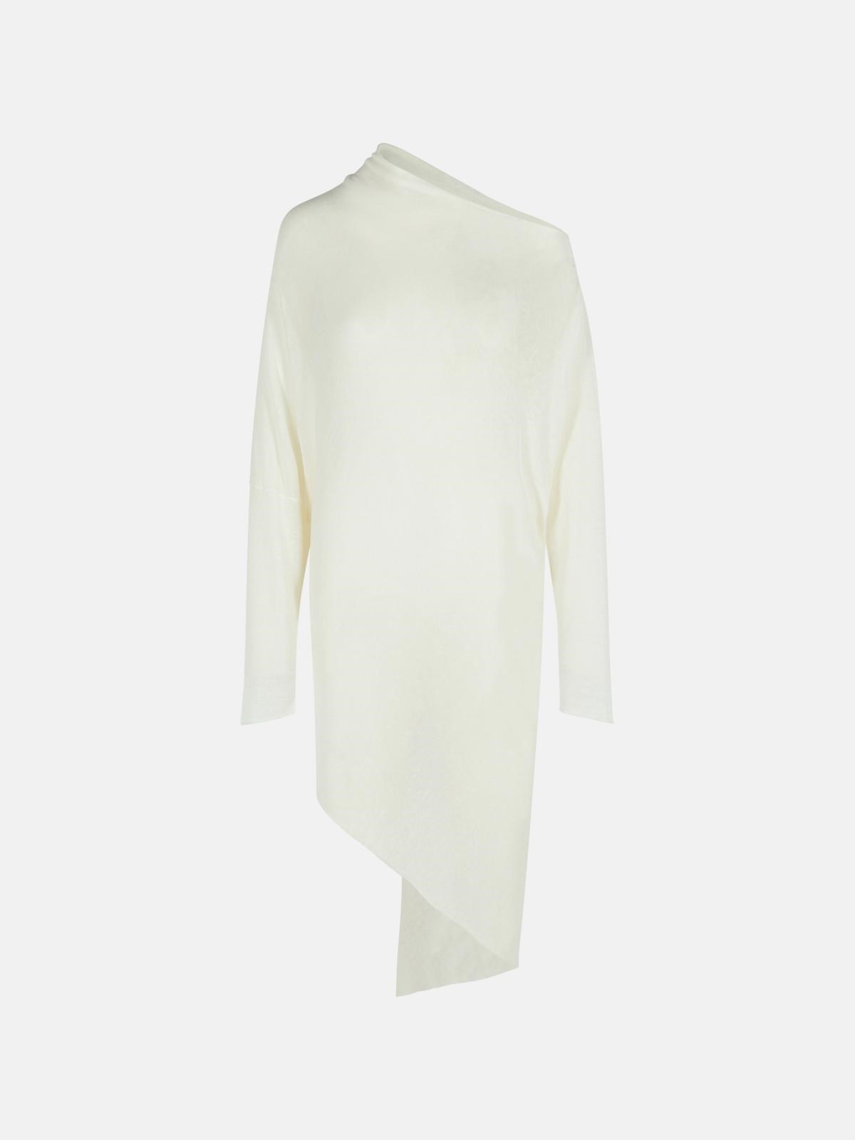P.a.r.o.s.h White Linen Blend Sweater In Cream