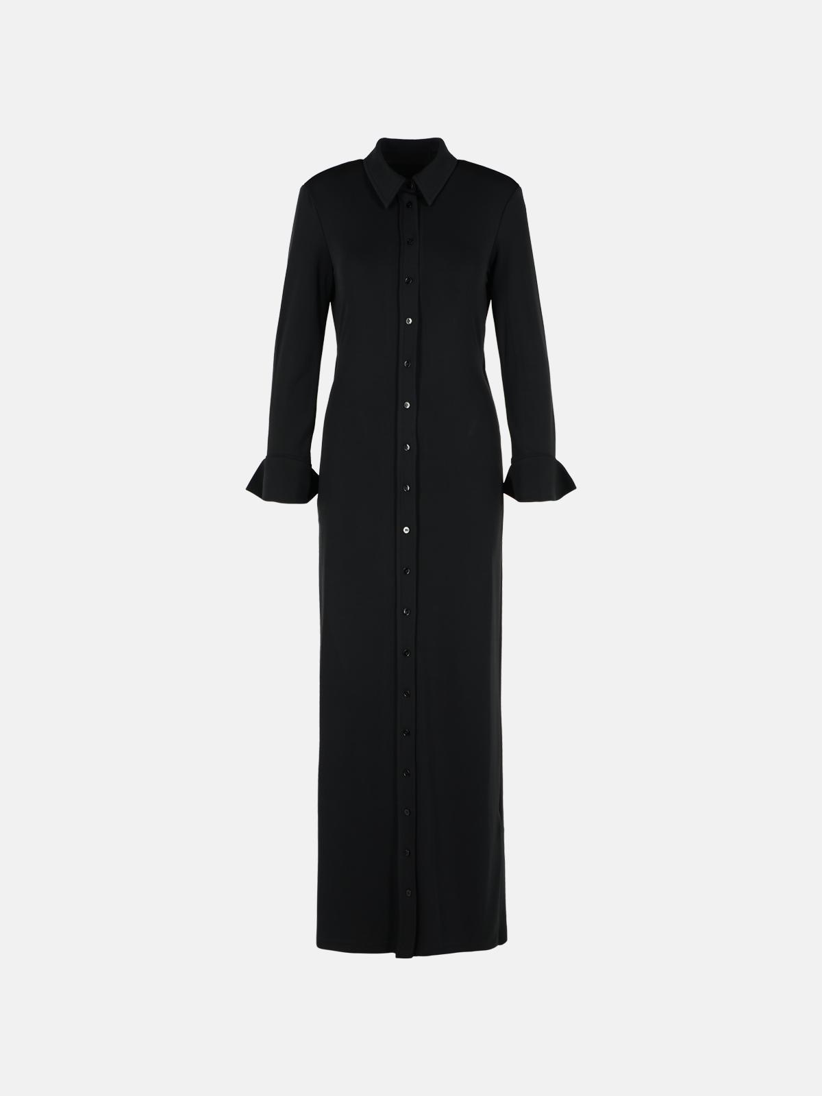 Sportmax 'nias' Black Viscose Strech Dress In Black