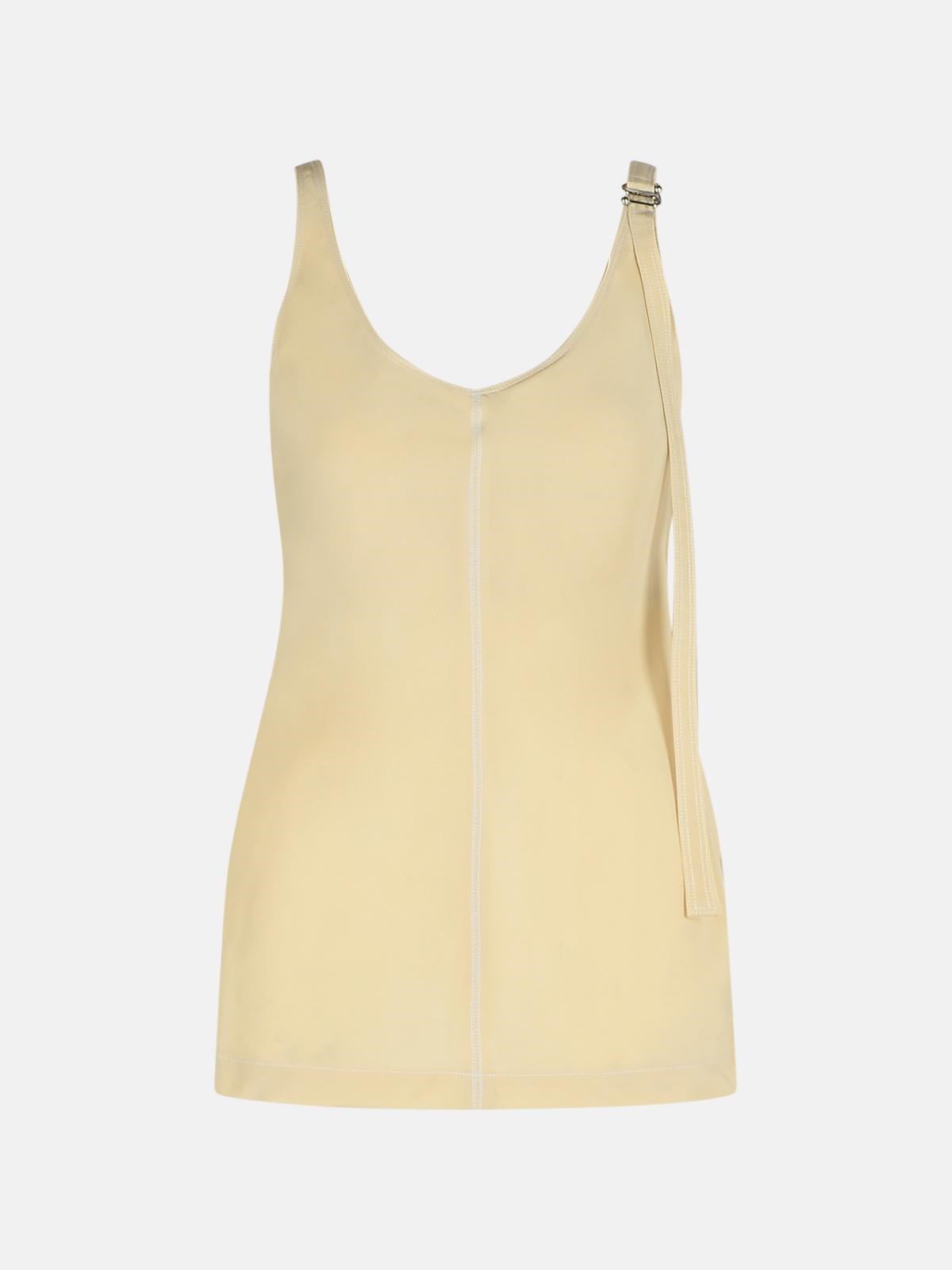 Sportmax 'waser' Beige Viscose Tank Top
