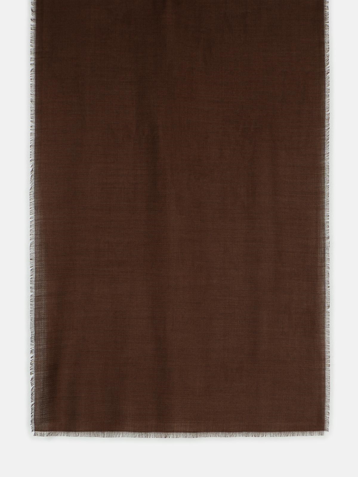 Max Mara 'curvone' Brown Wool Blend Scarf