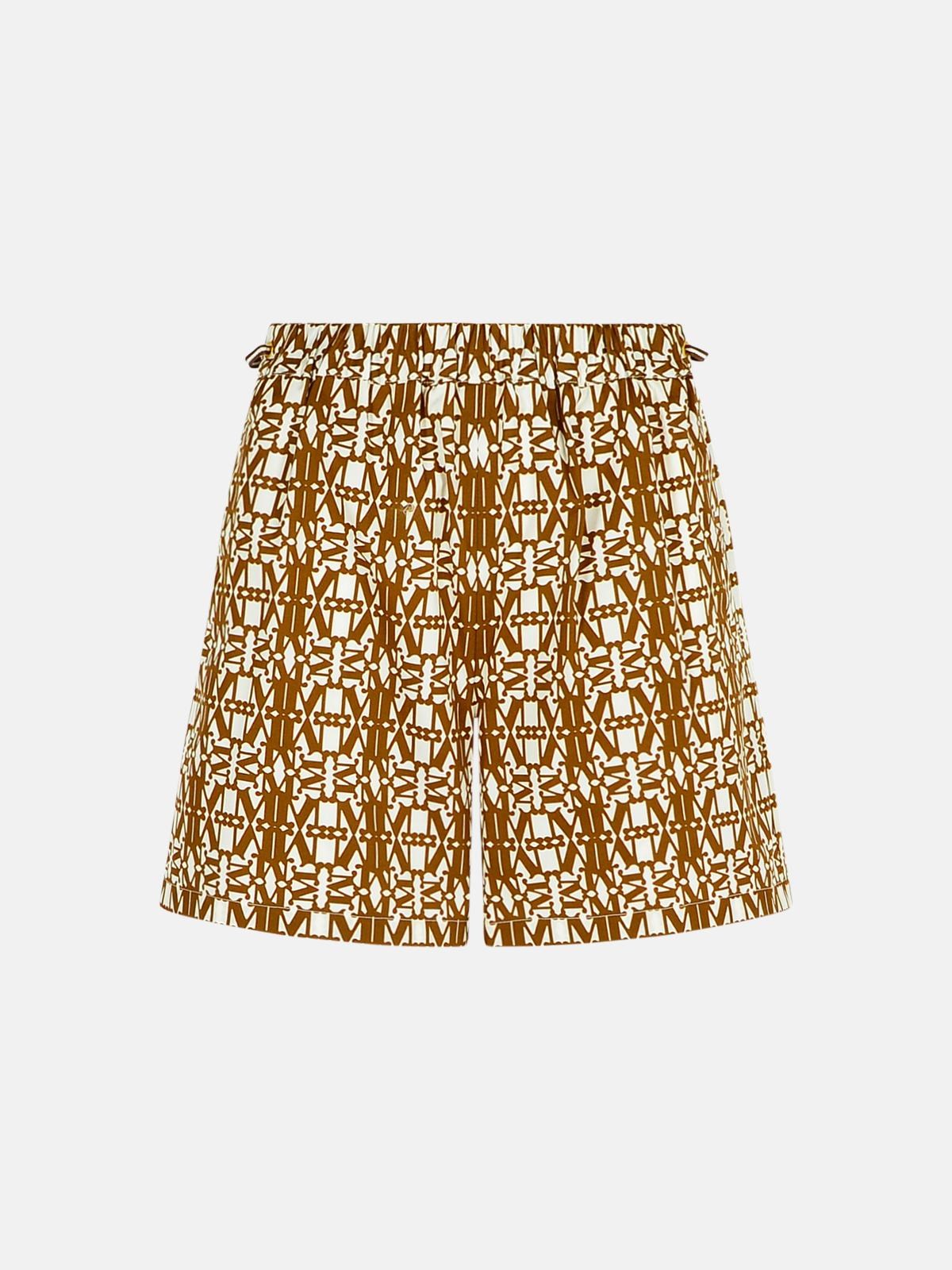Max Mara 'taiga' Brown Cotton Shorts In Brown